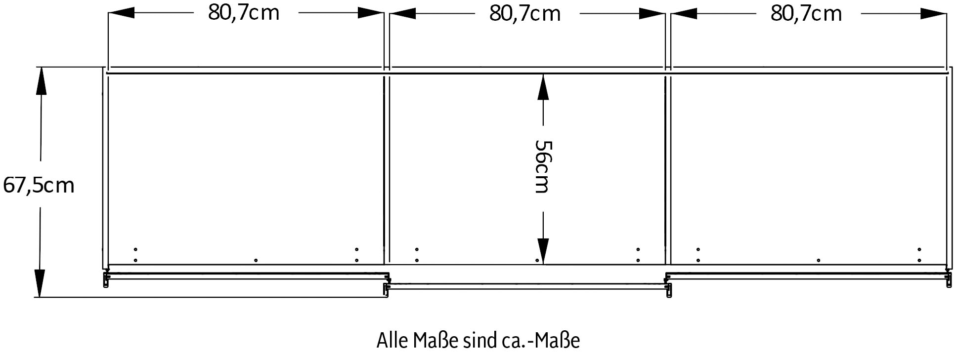 STAUD Schwebetürenschrank »Includo, Made in Germany«, Mit Spiegeltüre und vier verschiedenen Ausstattungsvarianten
