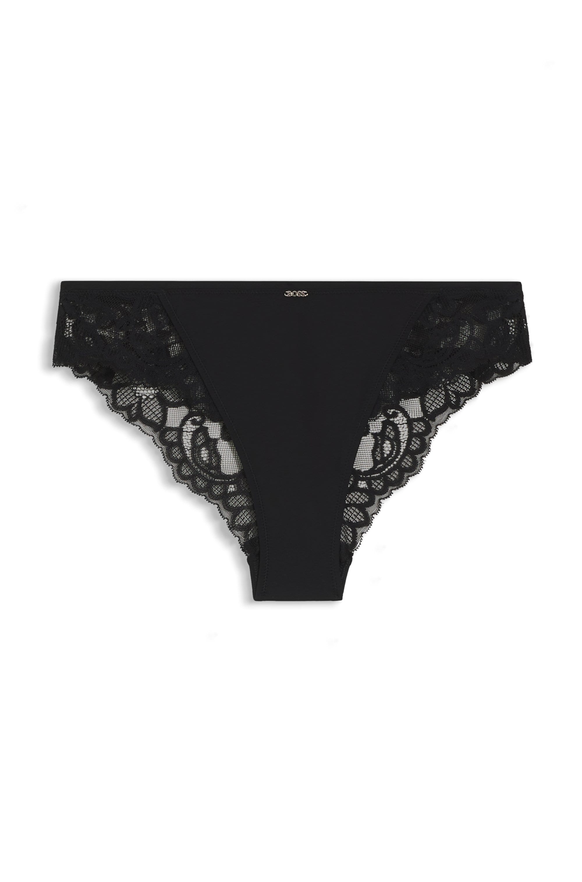 BOSS Slip »BRIEF BLOSSOM« mit Spitze, Label-Anhänger
