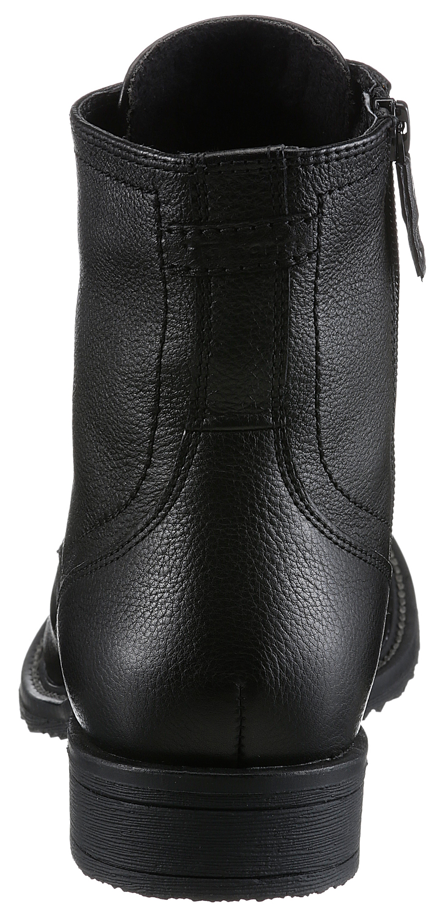 Tamaris Schnürstiefelette, Blockabsatz, Schnürboots, Busisnessschuh im glänzenden Metallic-Look