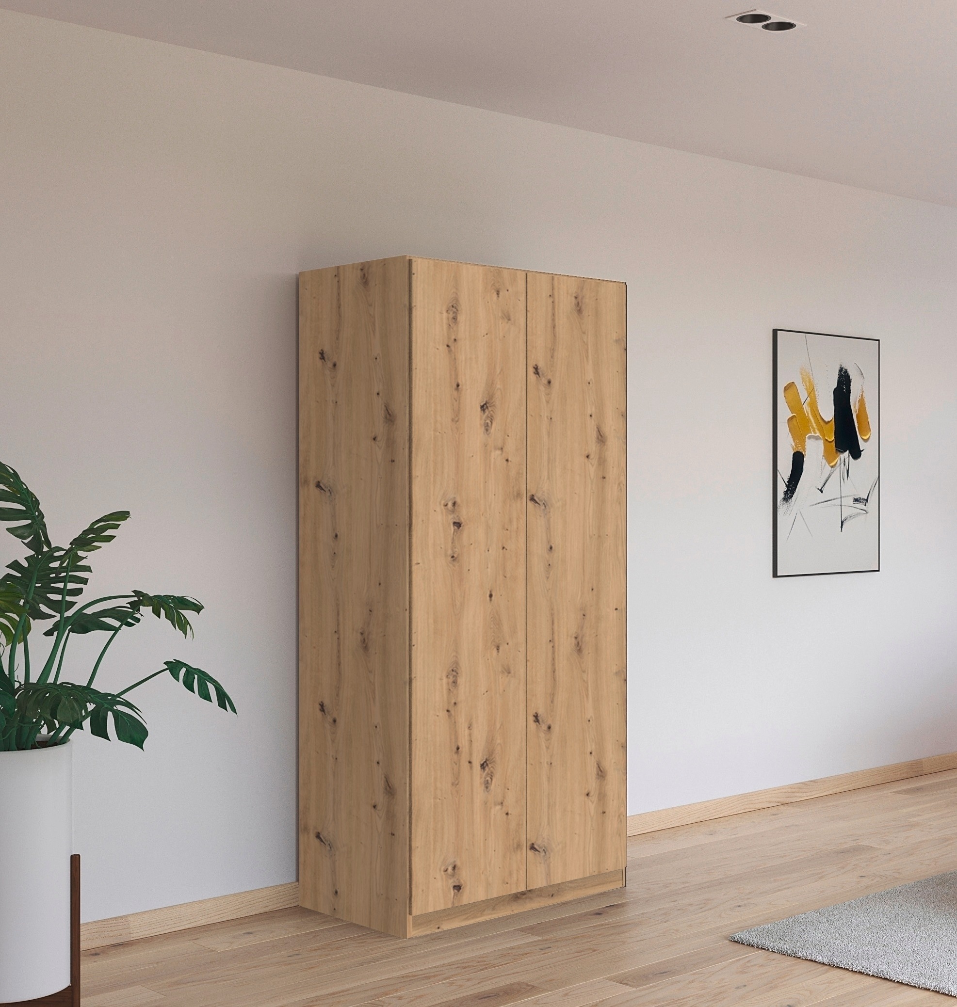 rauch Drehtürenschrank »Kleiderschrank Schrank Garderobe Wäscheschrank COSTA Breite 91 cm«, mit griffloser Front und Push-to-Open Funktion MADE IN GERMANY
