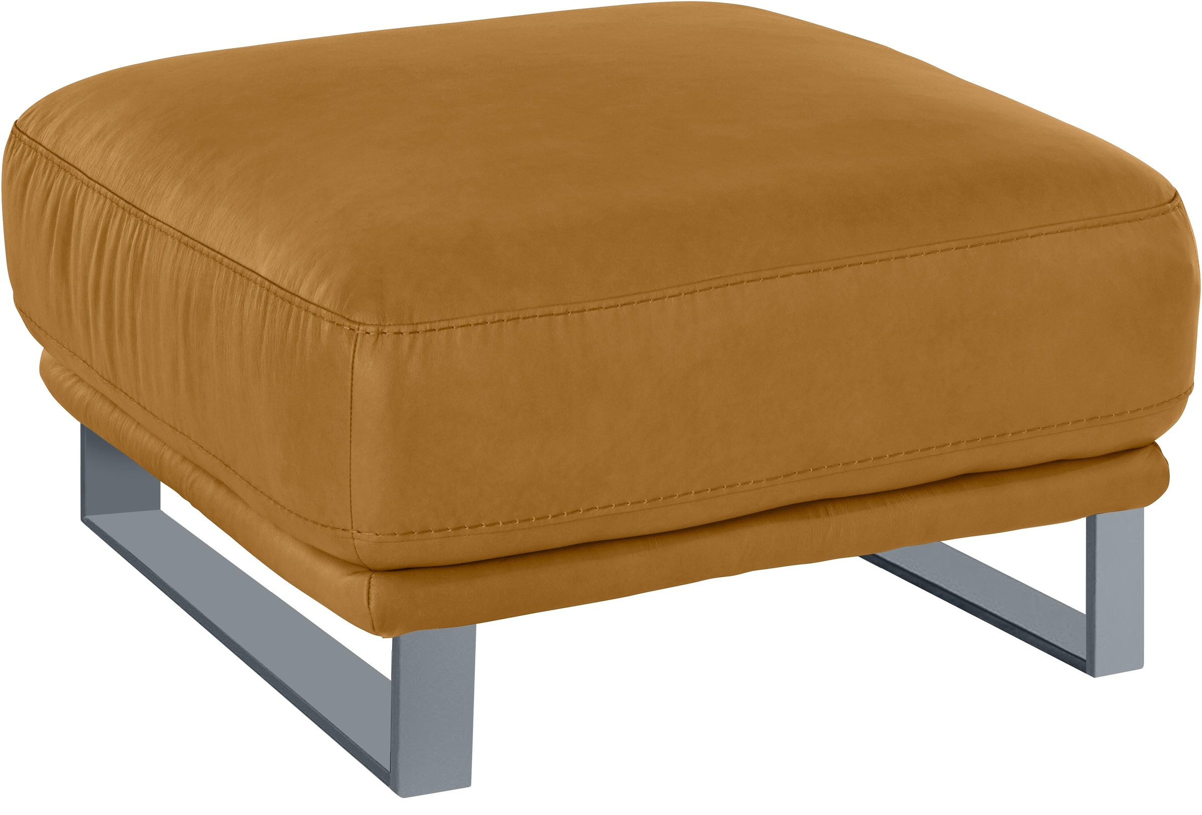 W.SCHILLIG Hocker »montanaa«, mit Metallkufen in Silber matt, Breite 71 cm