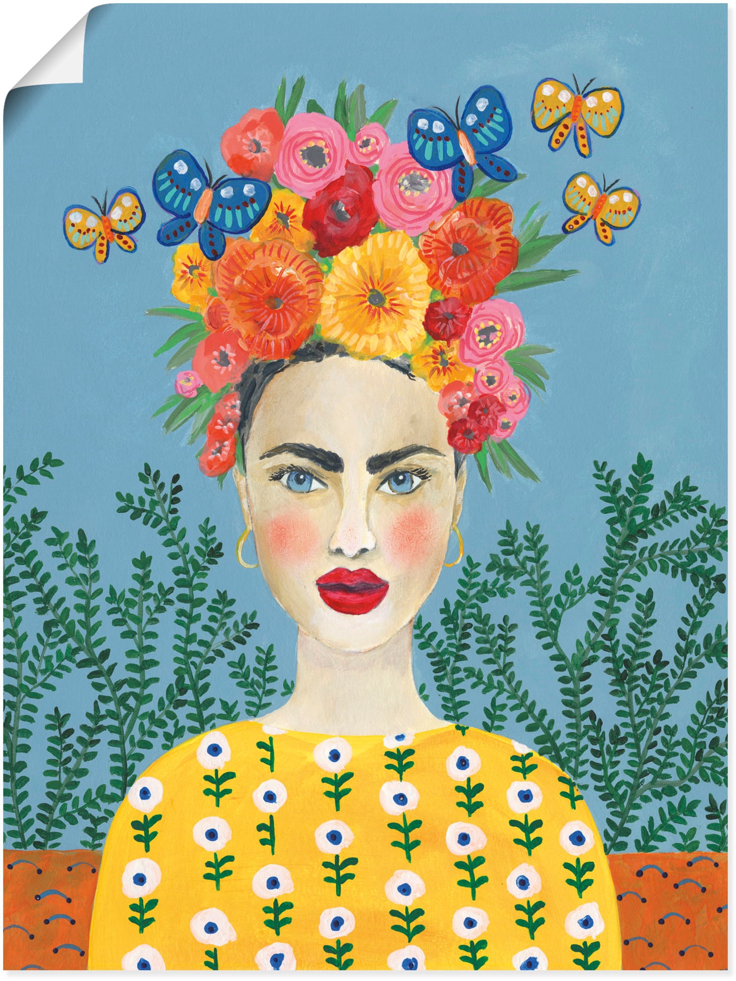 Artland Wandbild »Frida-Kopfschmuck I«, Bilder von Frauen, (1 St.), als Lei günstig online kaufen