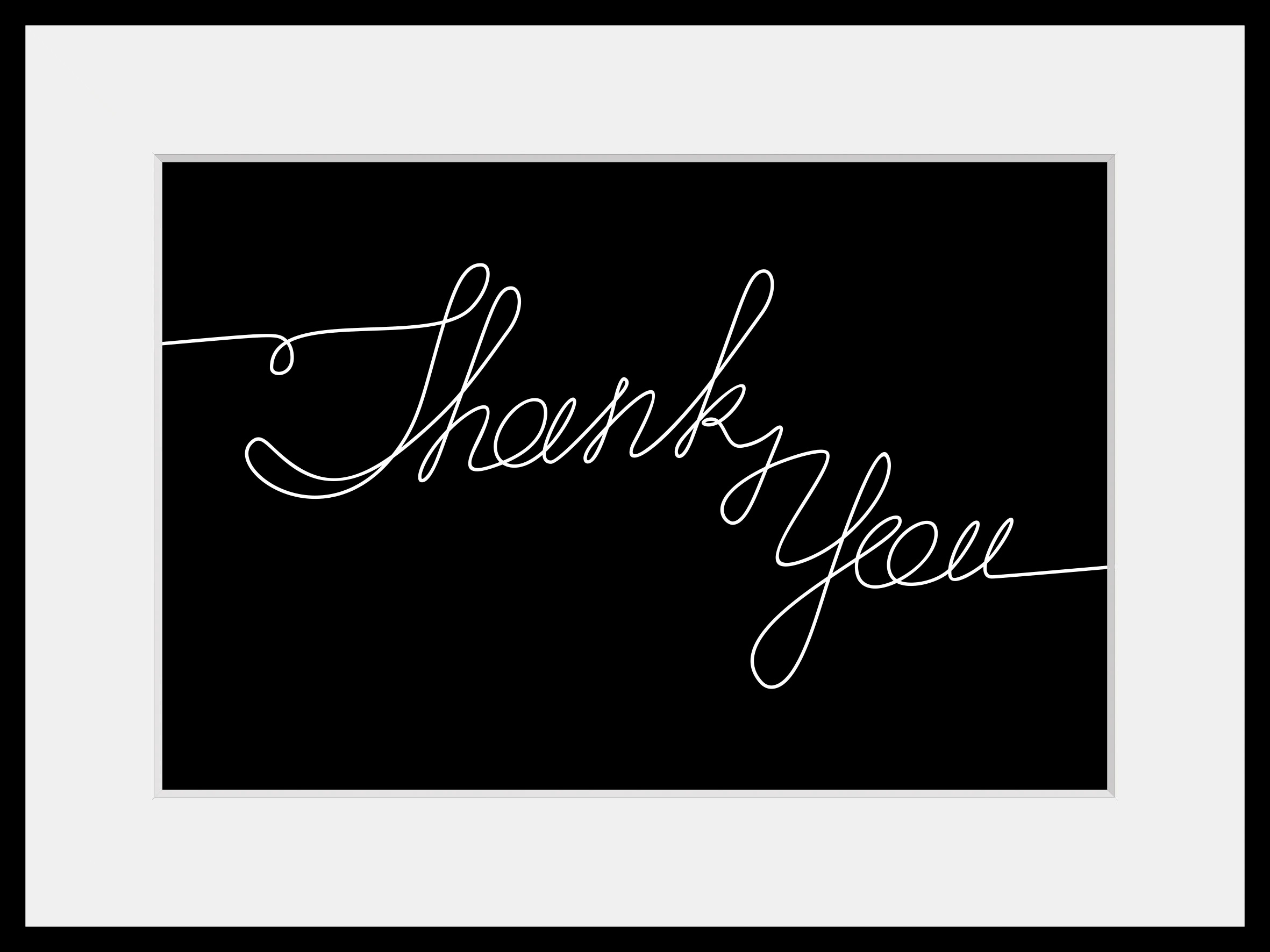 queence Bild »Thank you«, Schwarz-Weiß-Schriftzug, (1 St.), HD Premium Post günstig online kaufen