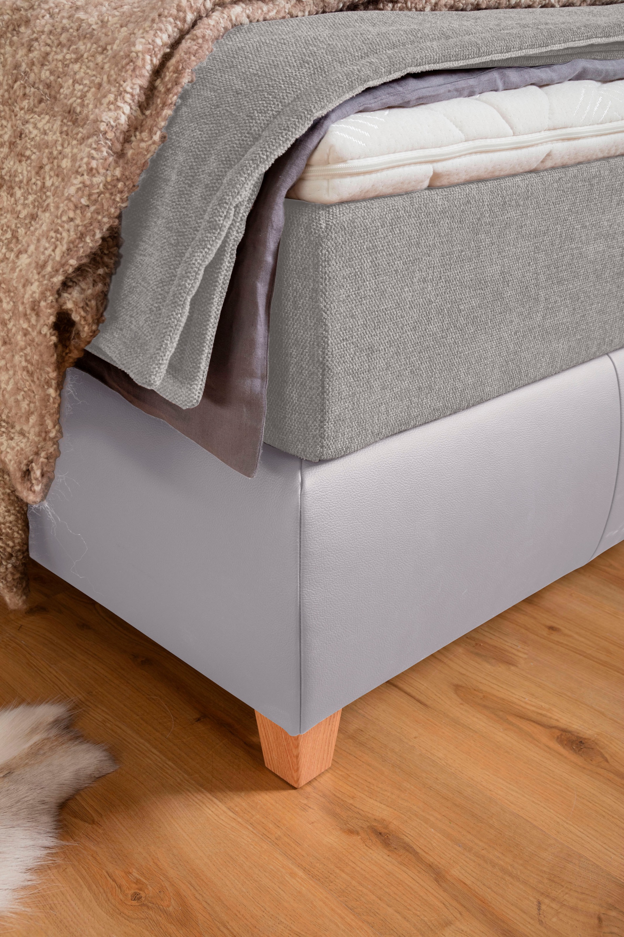 alina Boxspringbett »Luella«, ADA trendline Boxspringbett, inkl. Matratze und Viscoschaum-Topper