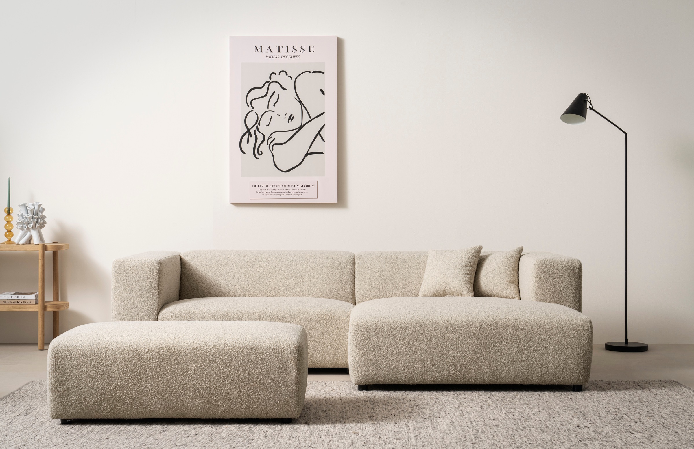 andas Polsterecke »BAKELS, Ecksofa-Set mit Hocker, L-Form mit Schlaffunktio günstig online kaufen