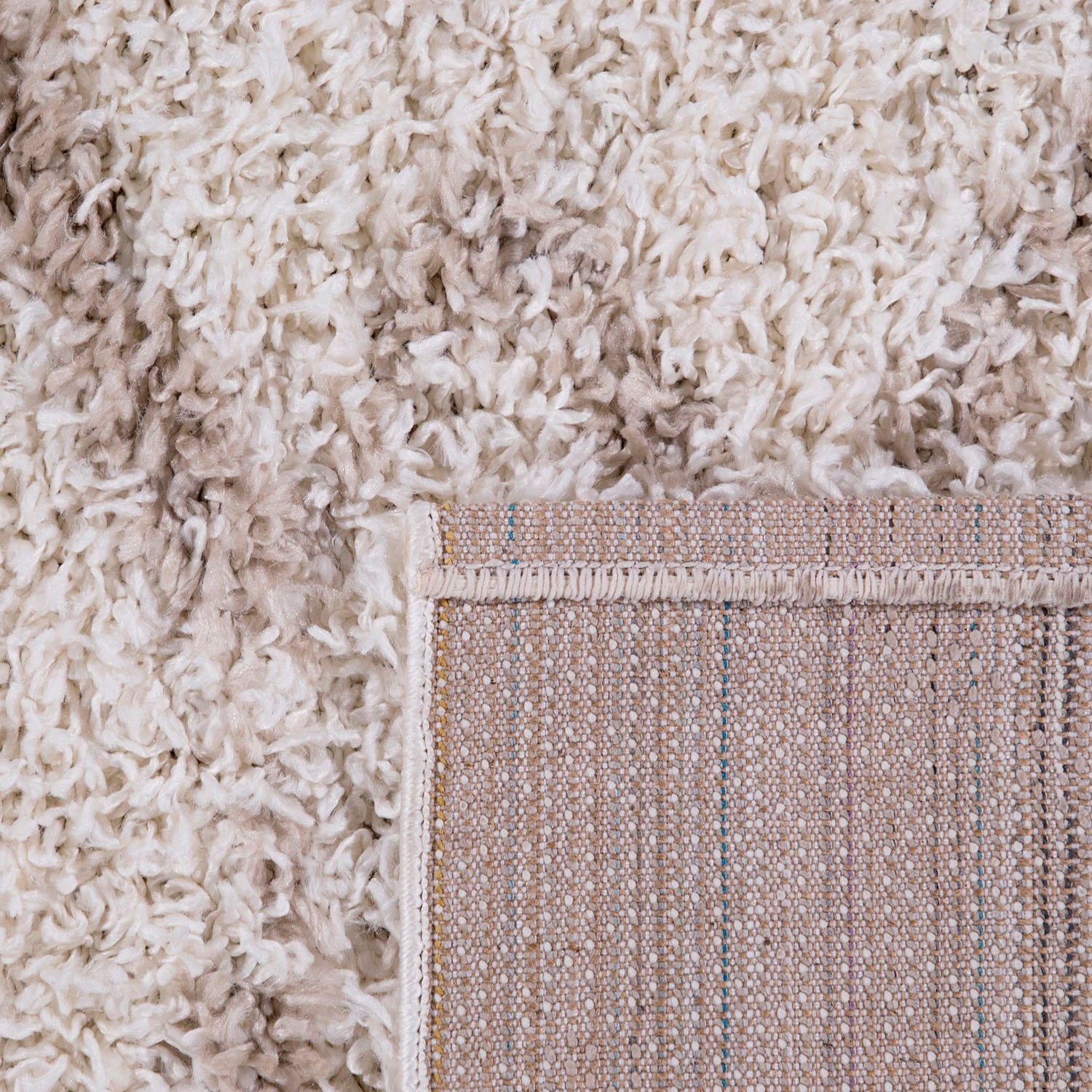Paco Home Hochflor-Teppich »Kalmar 447«, rund, 44 mm Höhe, Shaggy, Scandi Design, modernes Rauten Muster, weich & kuschelig