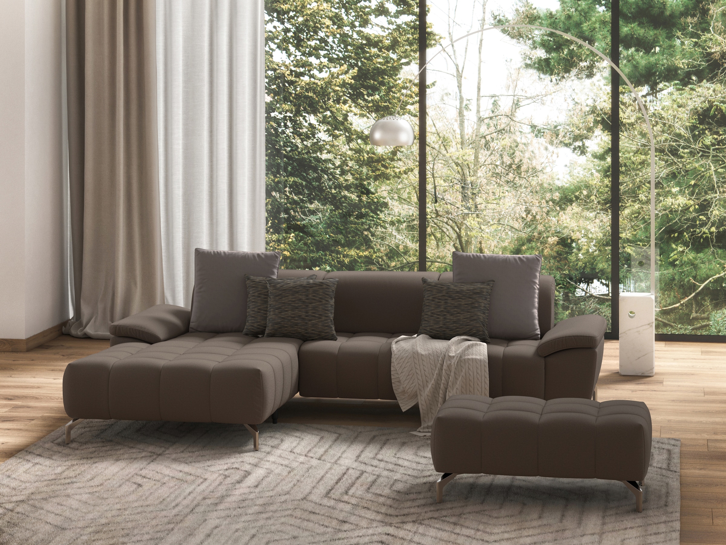 sit&more Ecksofa »Cool L-Form«, wahlweise mit Kopfteilverstellung und Vorzi günstig online kaufen