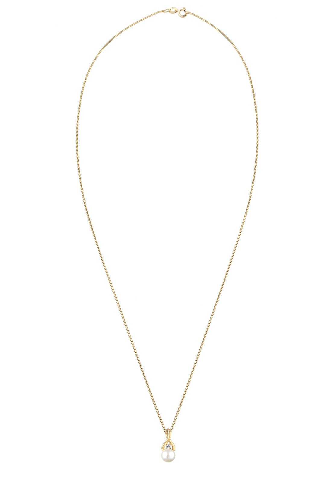 Elli Premium Perlenkette »Infinity Unendlichkeit Topas 585 Gelbgold«