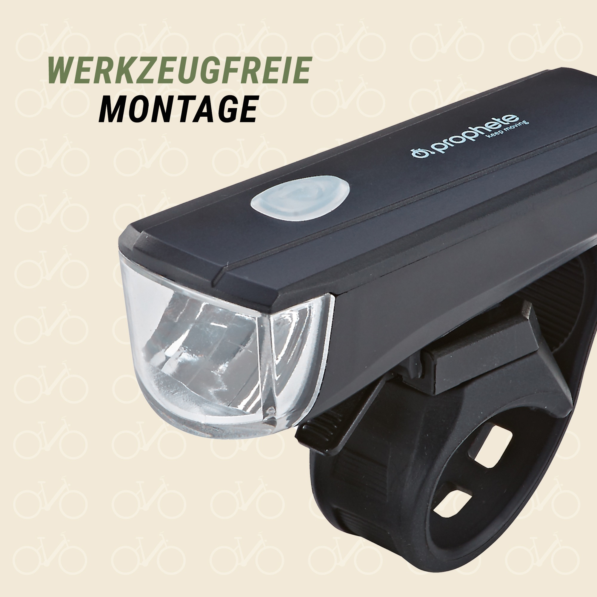 Prophete Fahrradbeleuchtung »LED Batteriebeleuchtungsset 15 Lux«