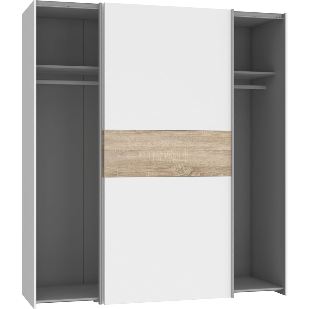 FORTE Schwebetürenschrank »Longline, Made in Europe, 2 Schiebetüren, modernes Design«