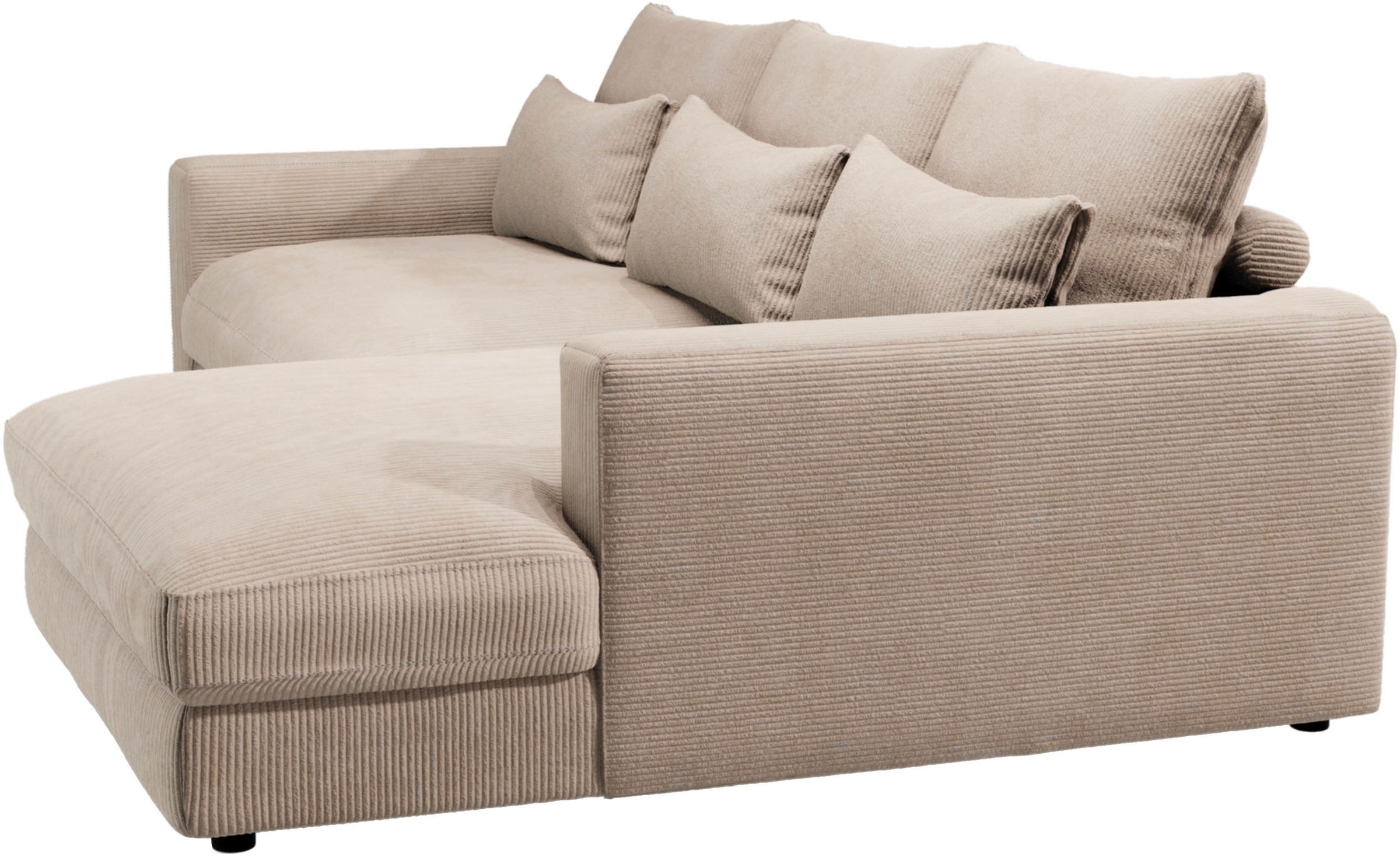 Home affaire Ecksofa »Darwin, viele Kissen, extra tiefe Sitzfläche, 271/89/171 (B(H/T)«, gemütlich und weich, L-Form, mit extra softem Sitzkomfort, Cord