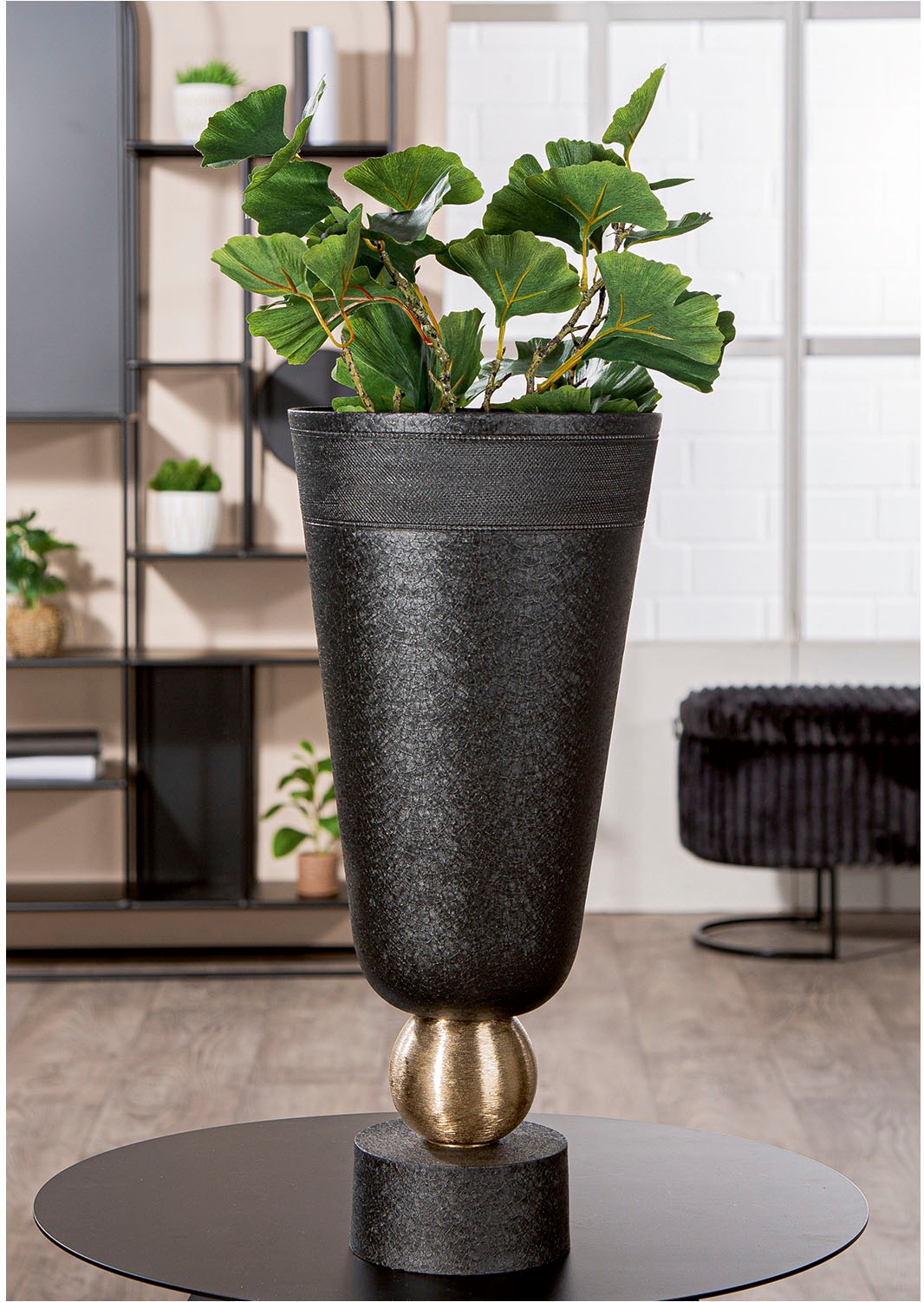 Casablanca by Gilde Tischvase »Vase konisch Nama schwarz«, (1 St.) günstig online kaufen