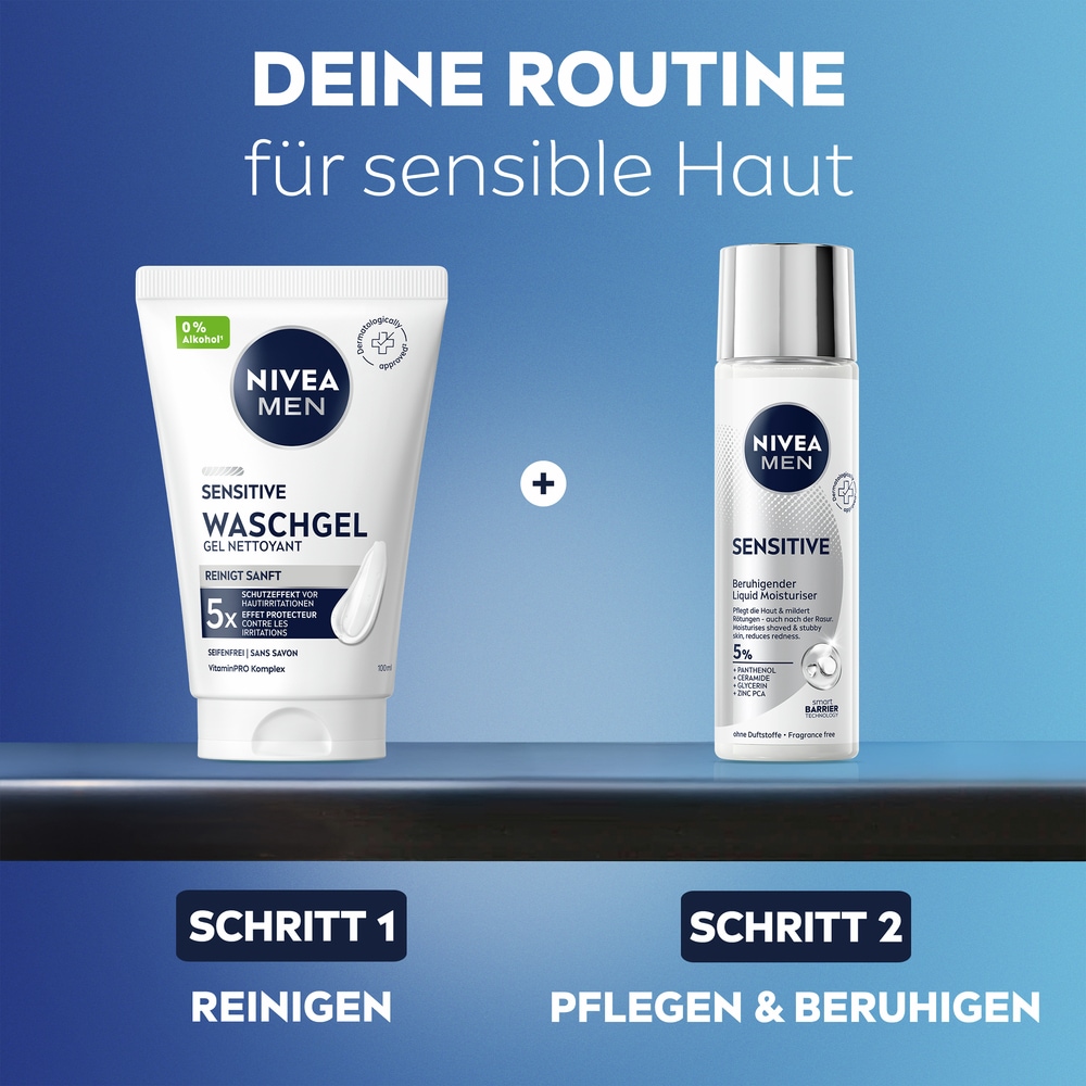 Nivea Men Feuchtigkeitsgel »NIVEA MEN Sensitive Beruhigender Liquid Moisturizer«