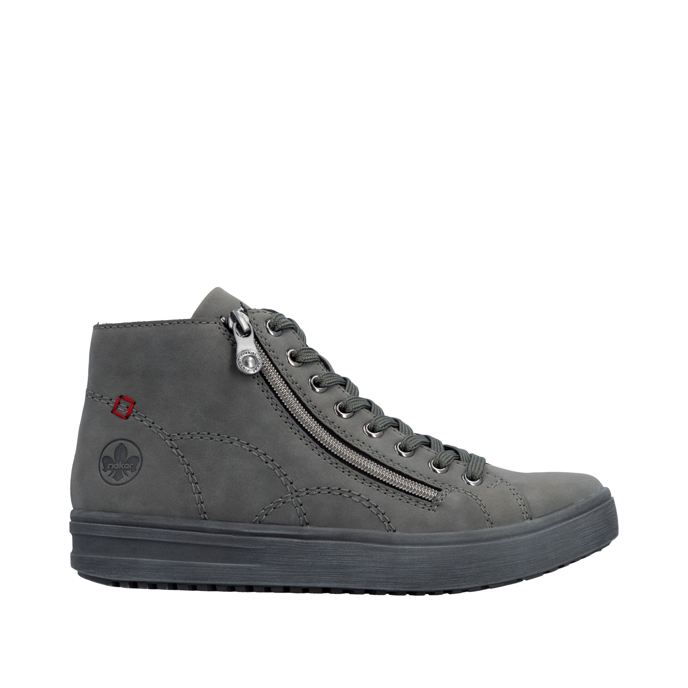 Rieker Schnürboots  High Top-Sneaker, Herbstschuh mit dezenten Ziernähten
