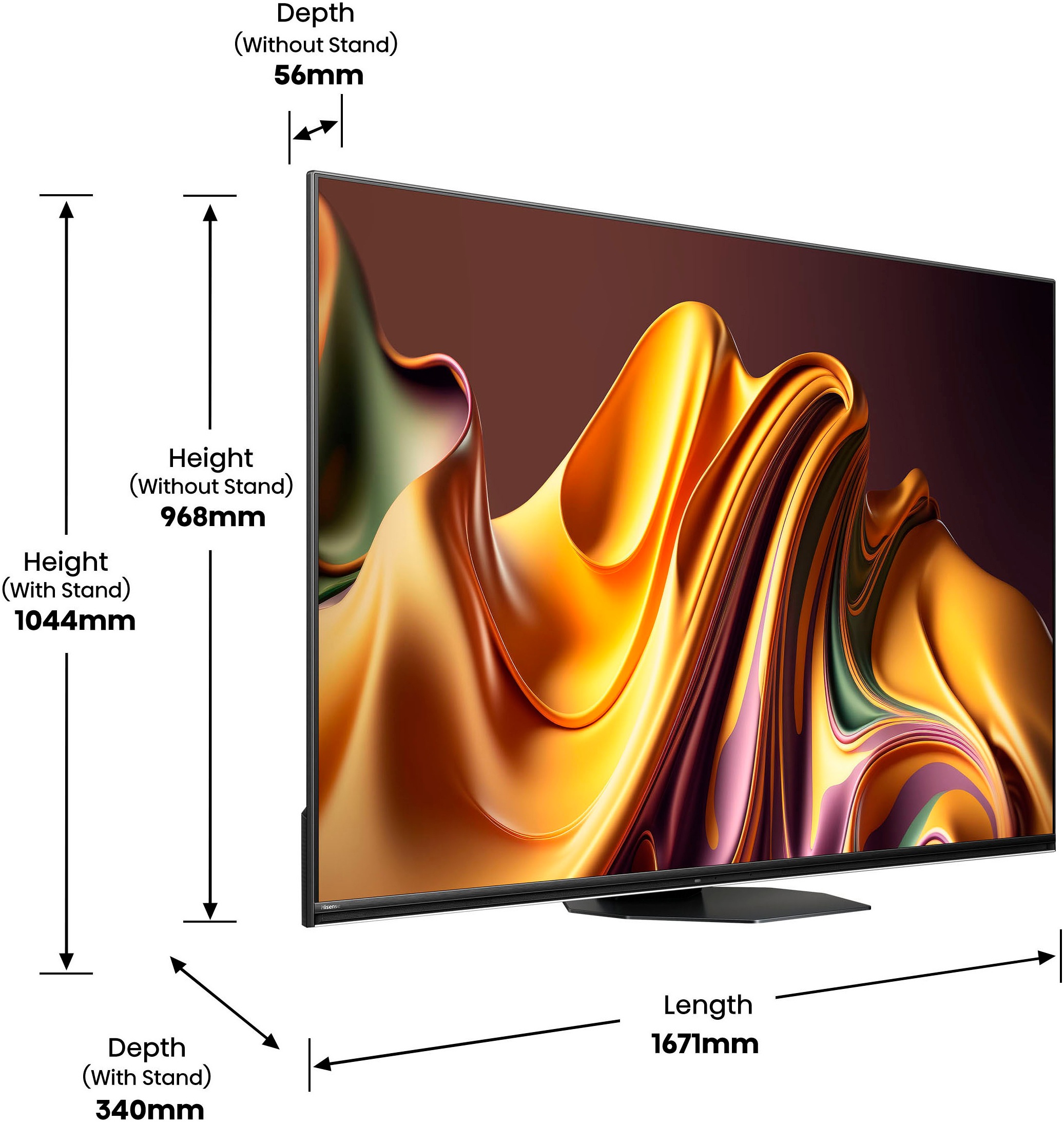 Hisense Mini-LED-Fernseher »75U8NQ«, 4K Ultra HD, Smart-TV, 4KUHD, ULED, Mini LED