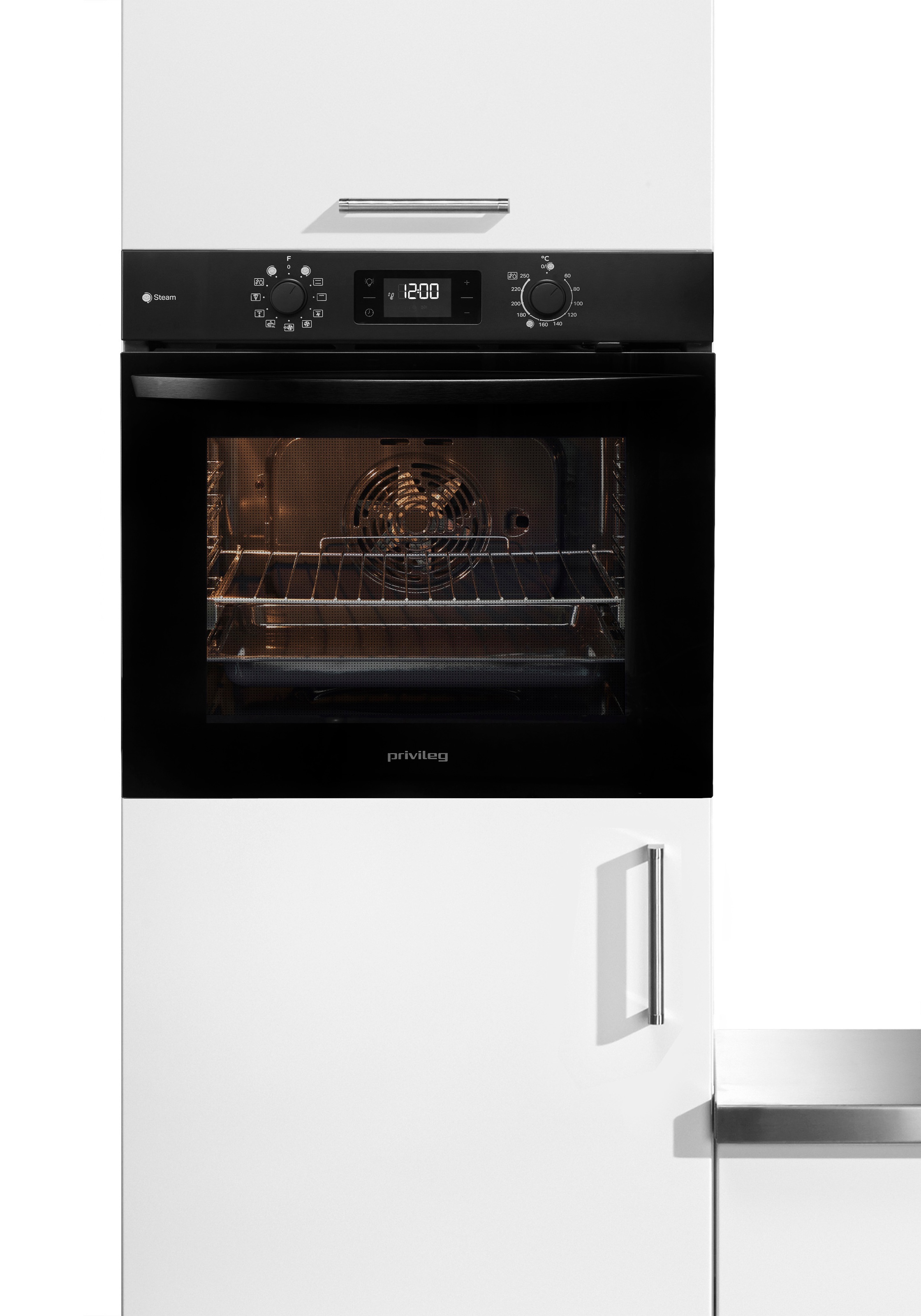 Privileg Einbaubackofen  »PBA2S85HU1K«, mit Teilauszug, Hydrolyse, Schonendes Garen dank des Turn&Go Dampfprogrammes für beste Ergebnisse