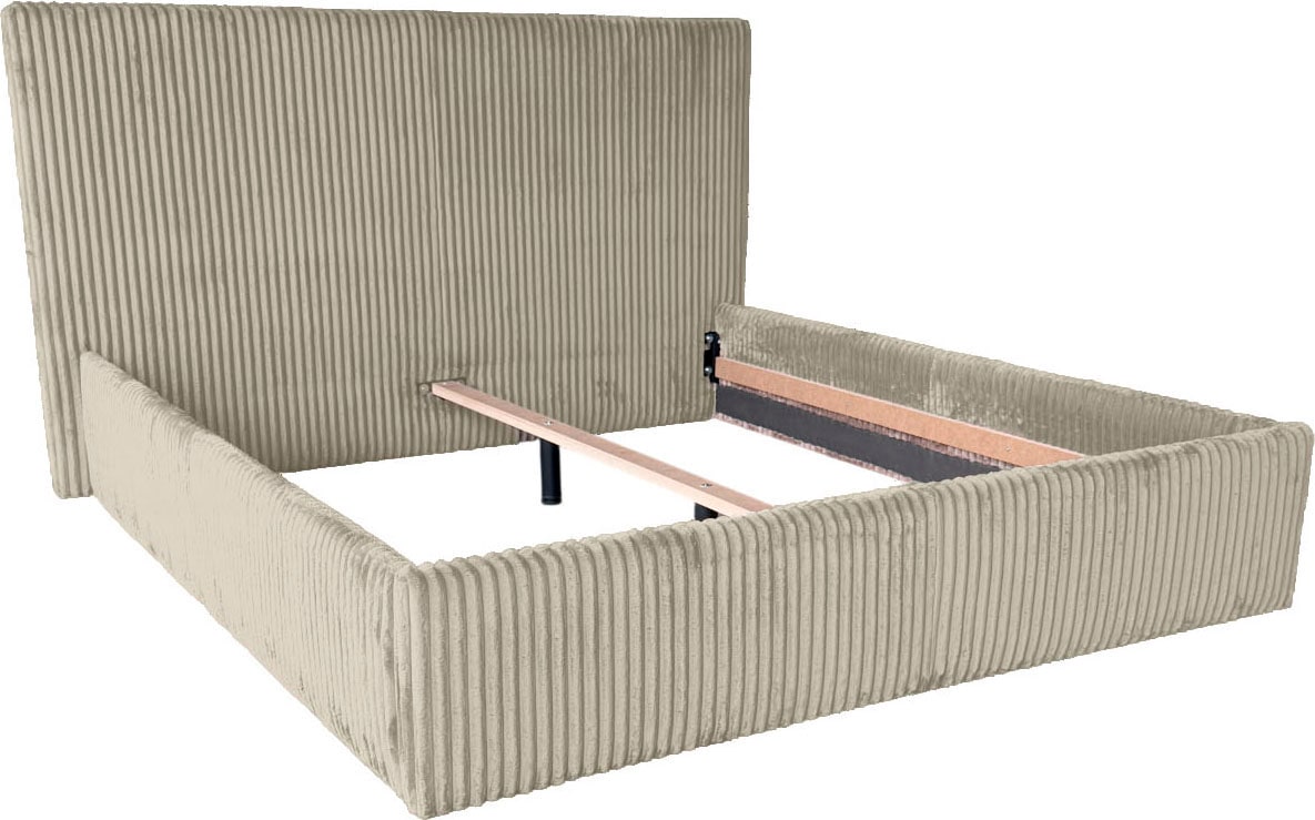 OTTO home Polsterbett »AVVRA in der Größe 180x200 cm, mit Breitcord bezogen« wahlweise mit Lattenrost und King-Matratze (28cm)