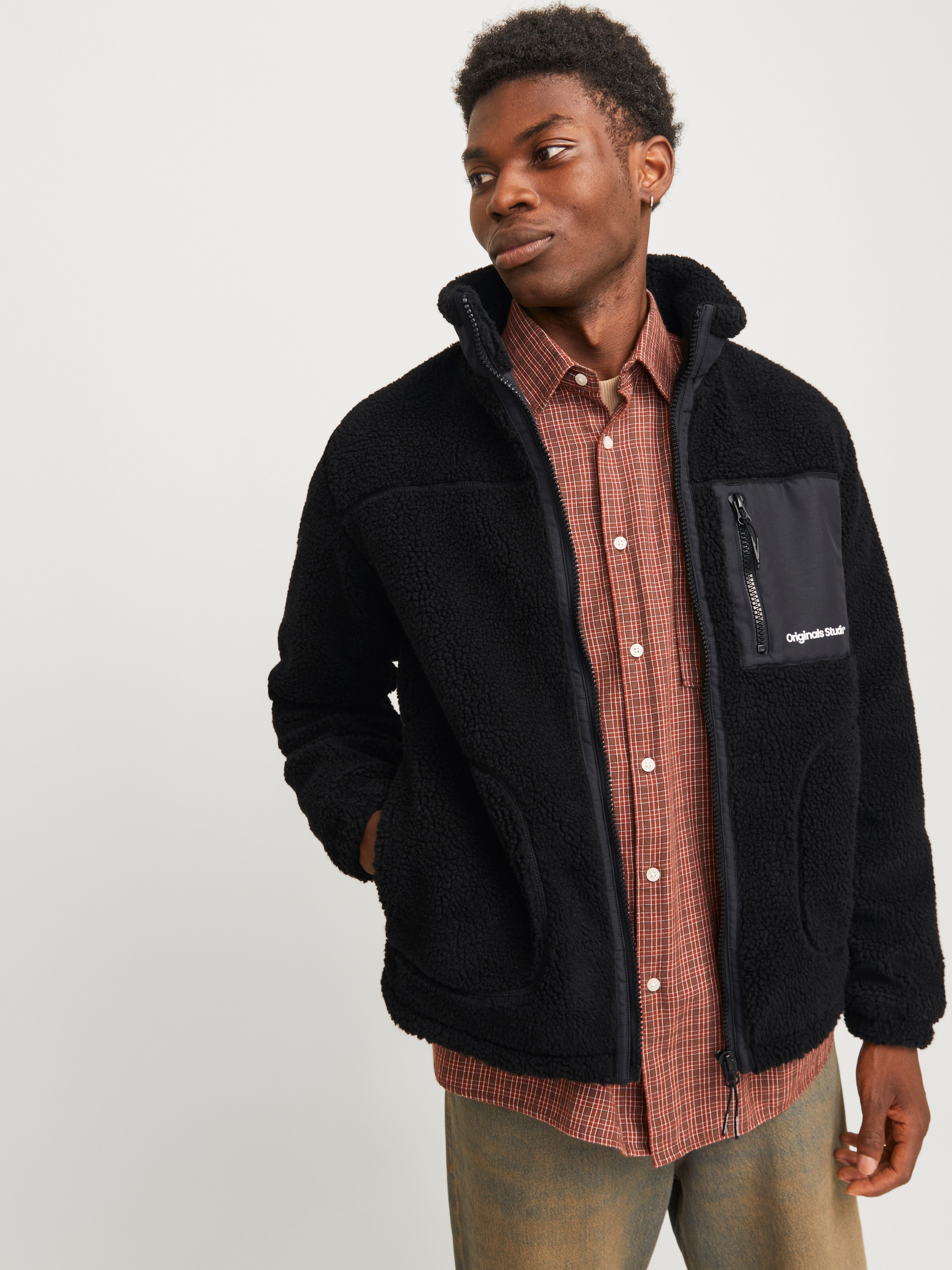 Jack & Jones Kurzjacke »JORVESTERBRO TEDDY JACKET AW24 NOOS«, ohne Kapuze