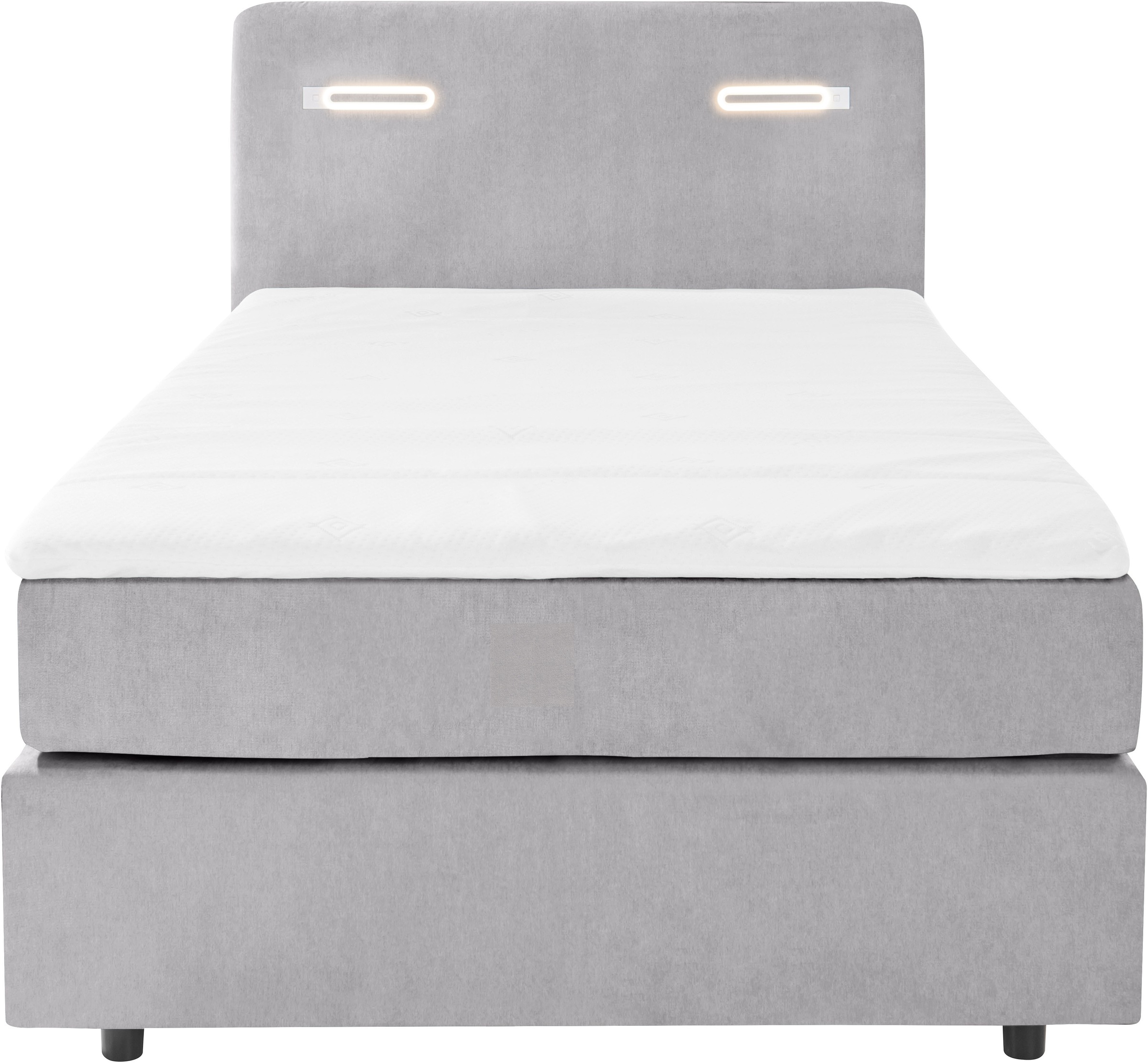 INOSIGN Boxbett »Luan«, Schubkästen, LED-Beleuchtung und Topper, in Breite 120 cm und 180 cm