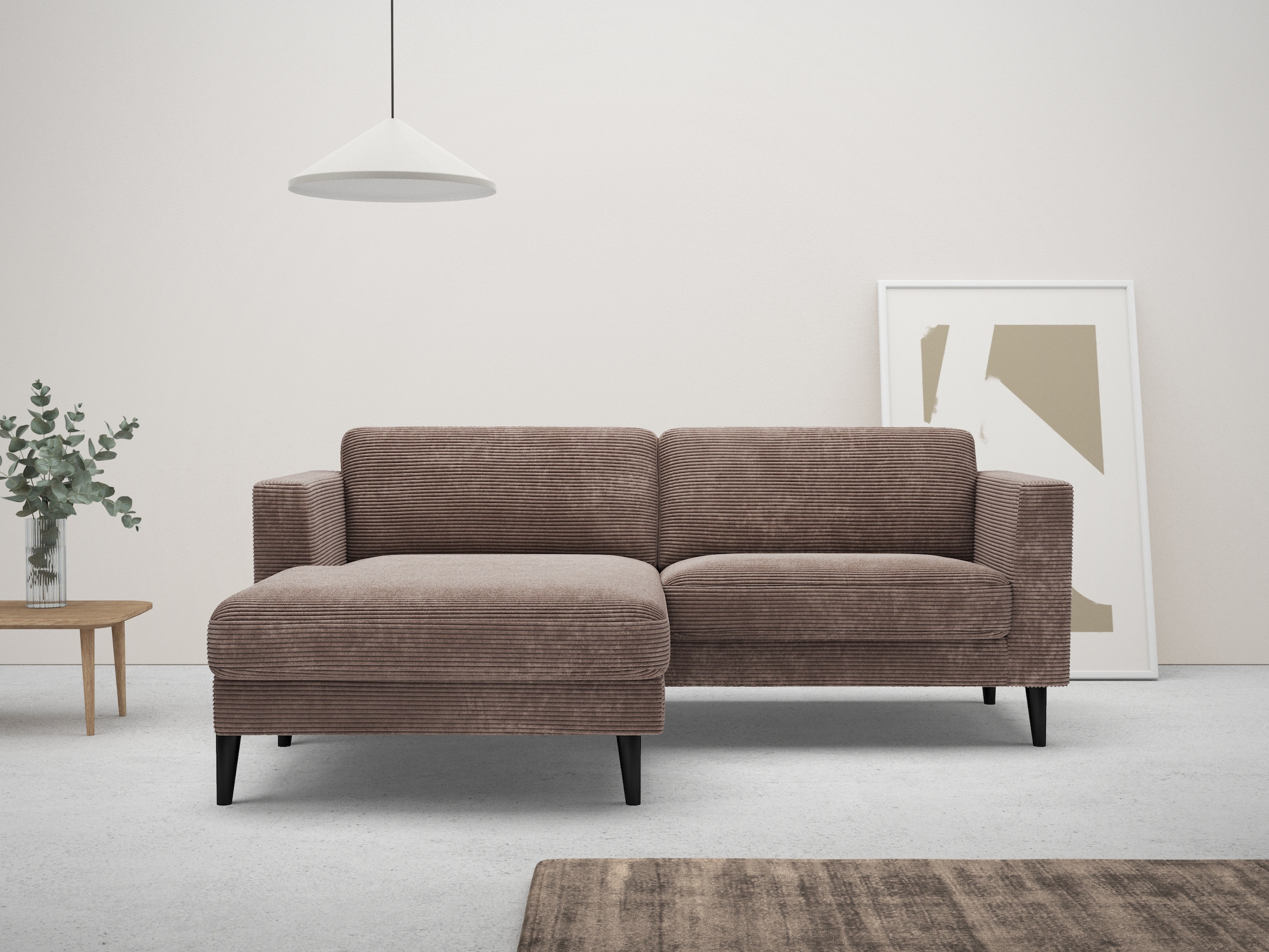 Home affaire Ecksofa "Amancey, L-Form, Cord oder weicher wasserabweisender günstig online kaufen