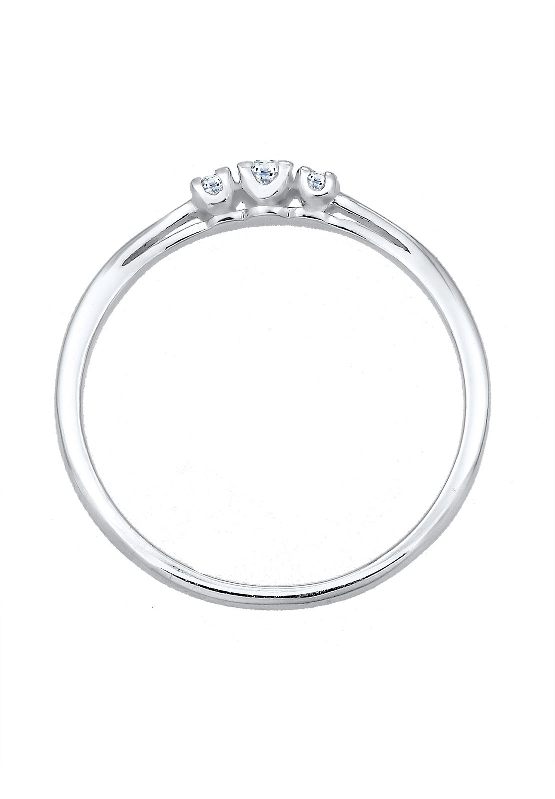 Elli DIAMONDS Verlobungsring »Verlobungsring Diamant (0.06 ct.) Zart 925 Silber«