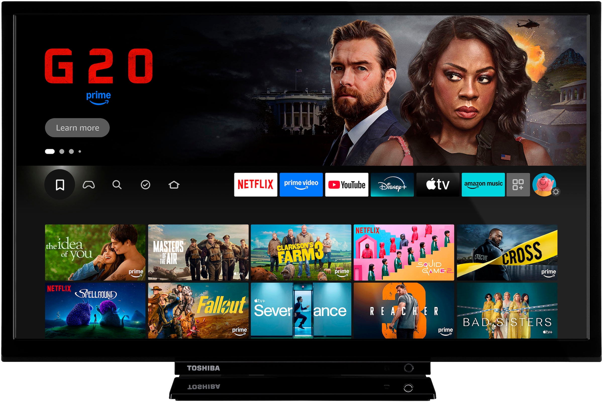 Toshiba LCD-LED Fernseher »24WF3F63DAR« 60 cm/24 ″ HD ready Smart-TV