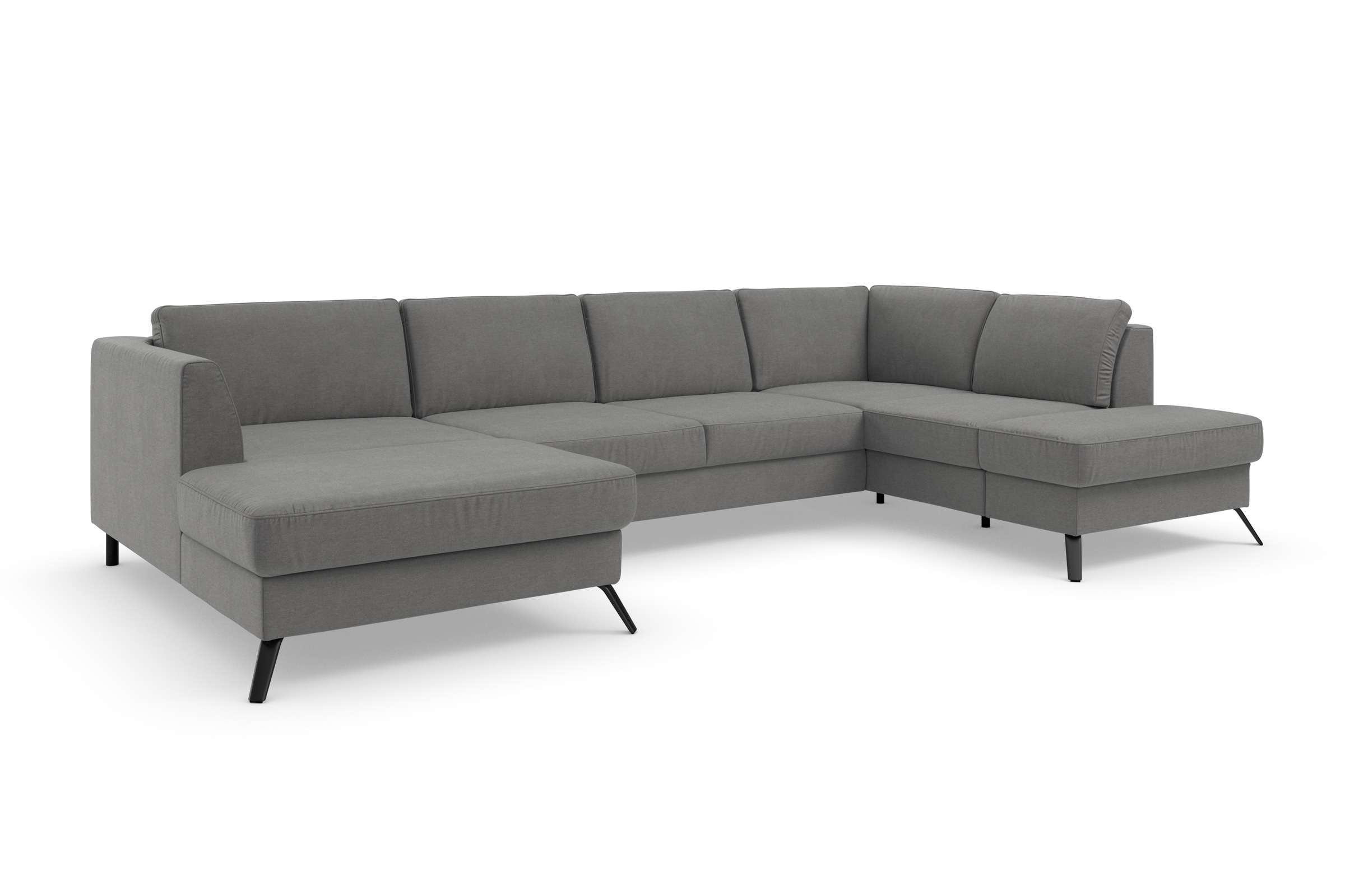 sit&more Wohnlandschaft »Olsen U-Form«, inklusive Sitztiefenverstellung, wahlweise mit Bettfunktion, 15cm hoch
