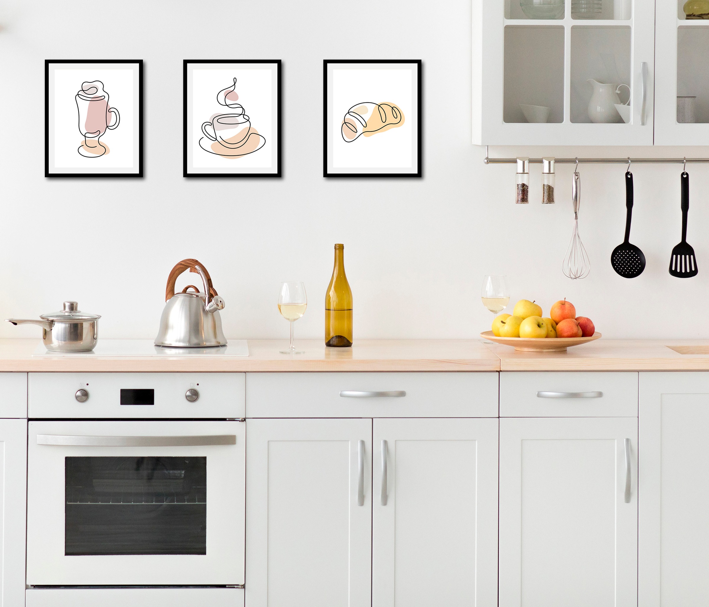 queence Bild »Set Hatty«, Lebensmittel-Kaffee-Kaffee Bilder-Bar & Lounges-E günstig online kaufen