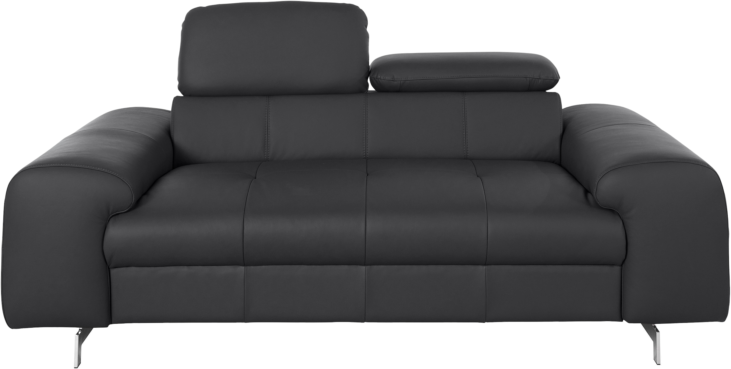COTTA 2-Sitzer »Chef«, Big-Sofa mit Kopfteilverstellung, edle Metallkufen