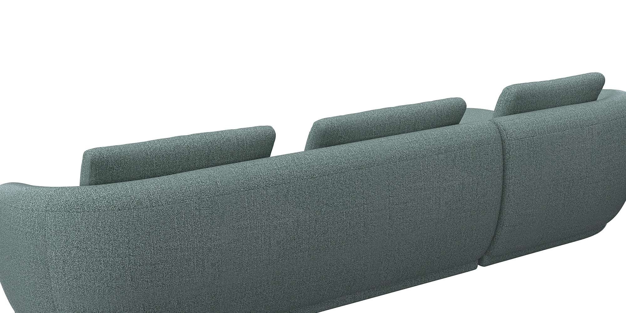 FLEXLUX Wohnlandschaft »Torino, rund, L-Form, Sofa-Ecke mit Recamiere, Longchair-Sofa«, Modernes, organisches Sofa-Design, Kaltschaum, Wellenunterfederung