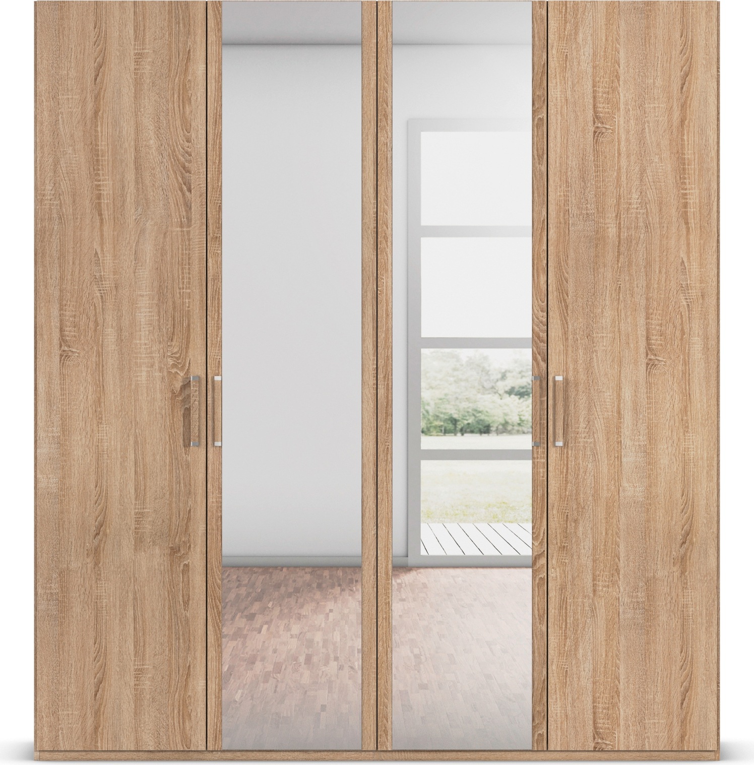 rauch Drehtürenschrank »Kleiderschrank Schrank Garderobe Schlafzimmerschrank EVELYN«, (in 2 Höhen 197 oder 210 cm erhältlich), in elegantem Stil, viel Stauraum 3 Breiten und 2 Höhen MADE IN GERMANY