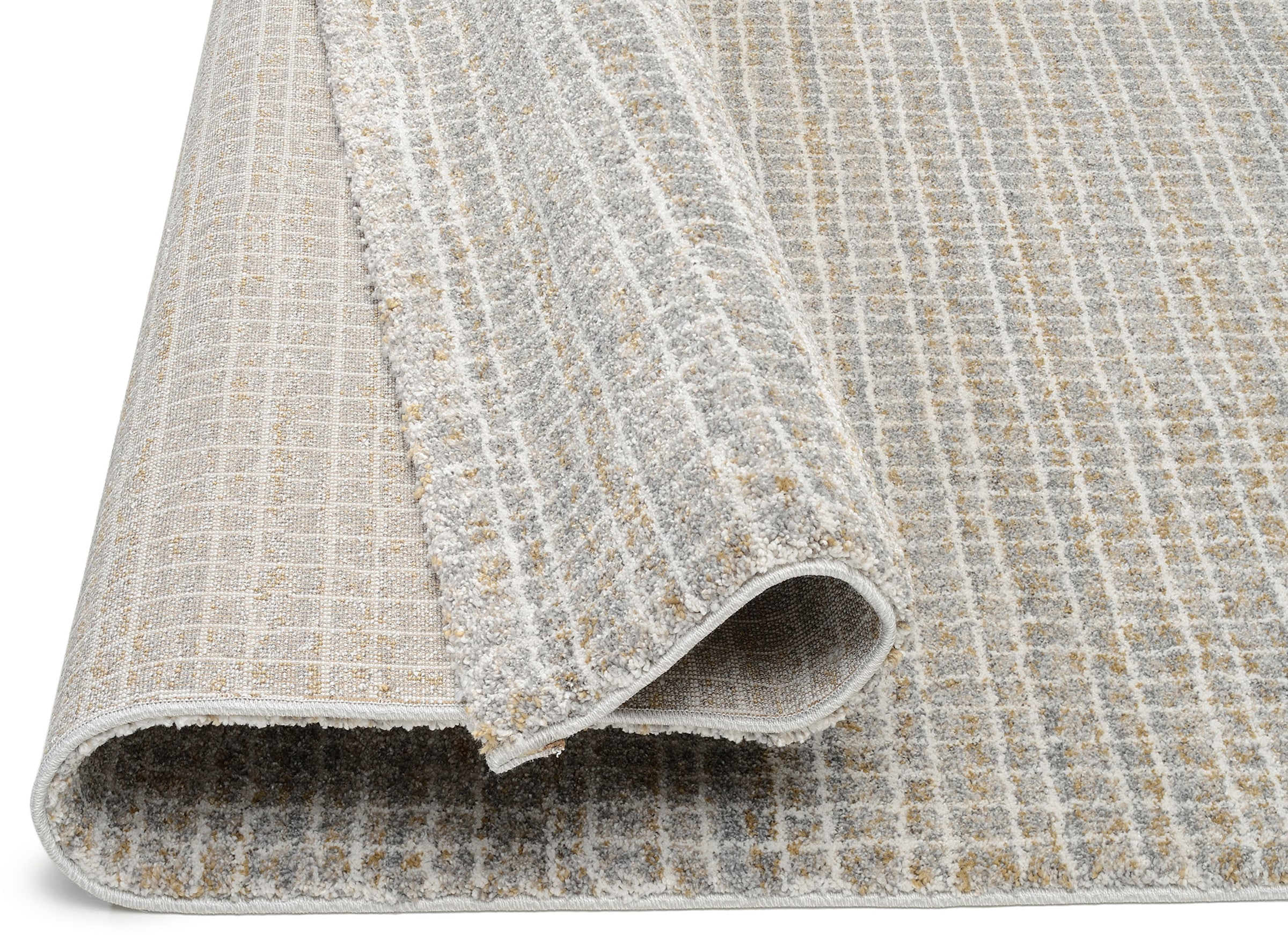 OCI DIE TEPPICHMARKE Teppich »NEW VILLA GEO«, quadratisch, 20 mm Höhe, fein kariertes Design, Wohnzimmer