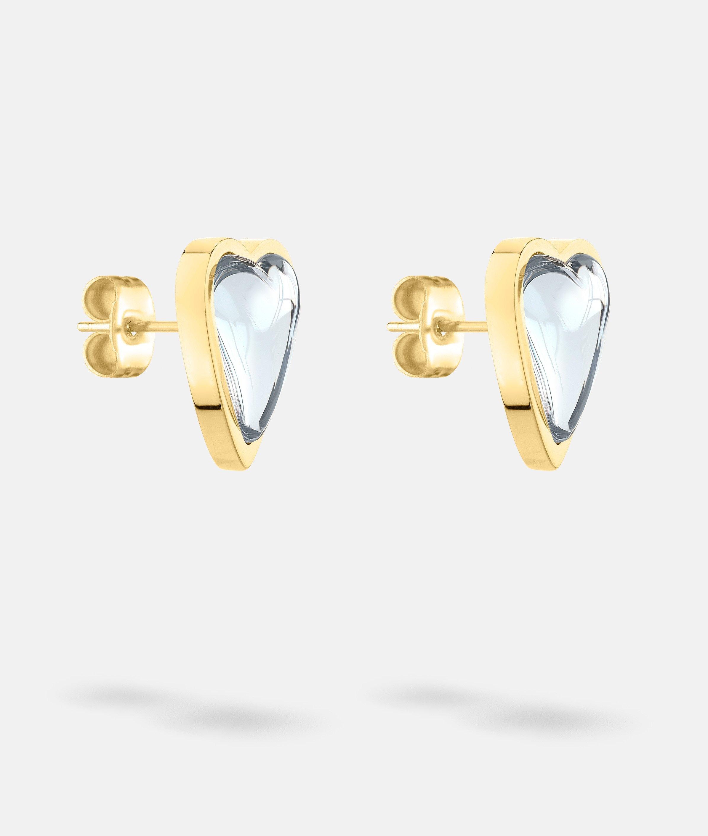 Liebeskind Berlin Paar Ohrstecker »Schmuck Geschenk Edelstahl Ohrringe Glass Heart«