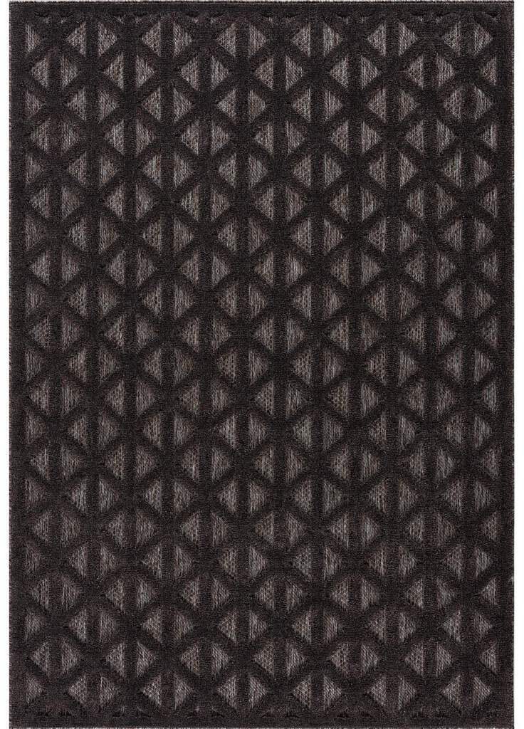 Carpet City Teppich »In-& Outdoorteppich Santorini 58500, 3D-Effekt, Raute-Optik«, rechteckig, 5 mm Höhe, Wetterfest & UV-beständig für Terrasse, Balkon, Küche, Flur