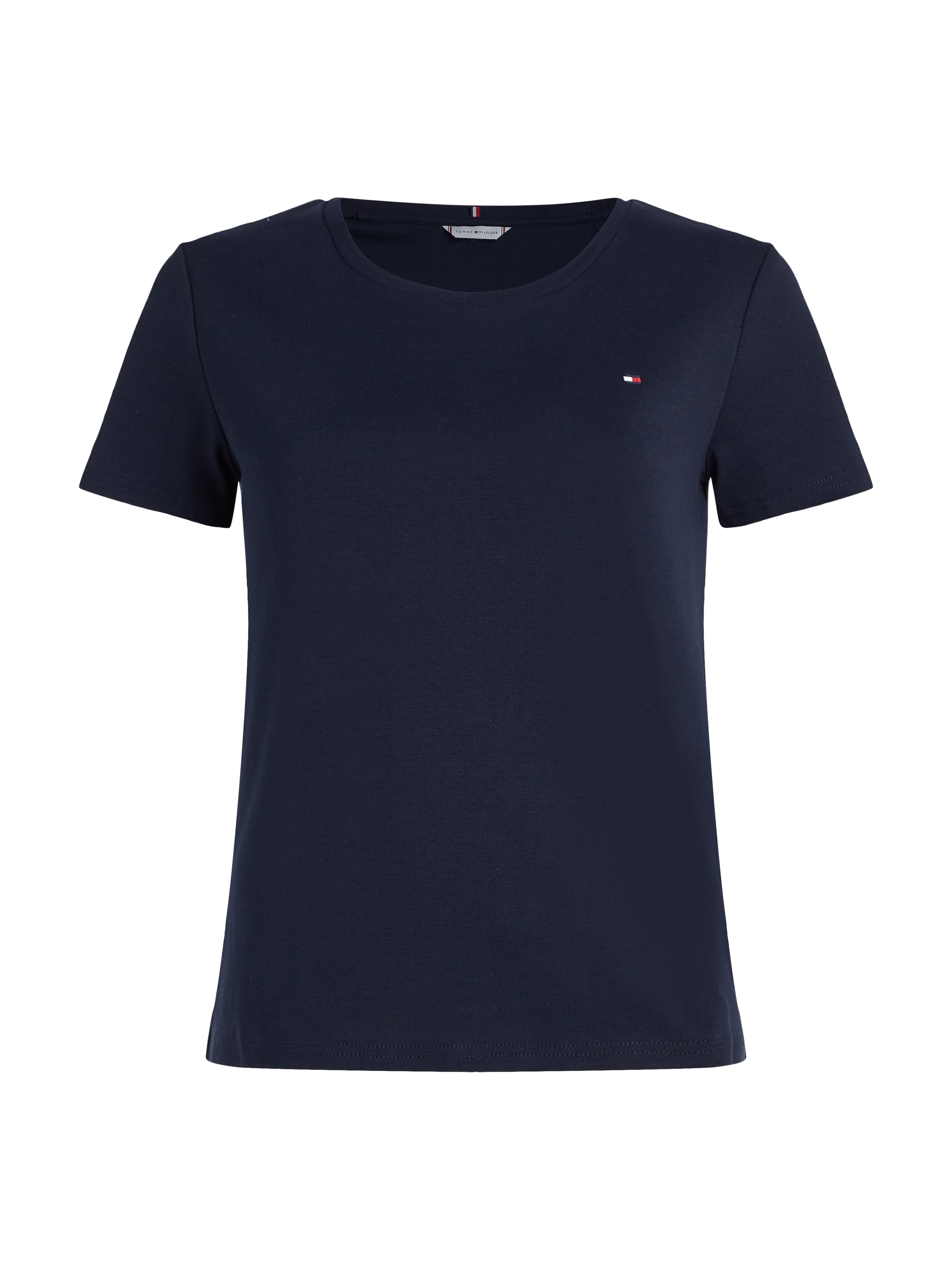 Tommy Hilfiger T-Shirt C-NK »SLIM CODY Tommy online kaufen dezenter RIB mit SS«, Hilfiger Logostickerei