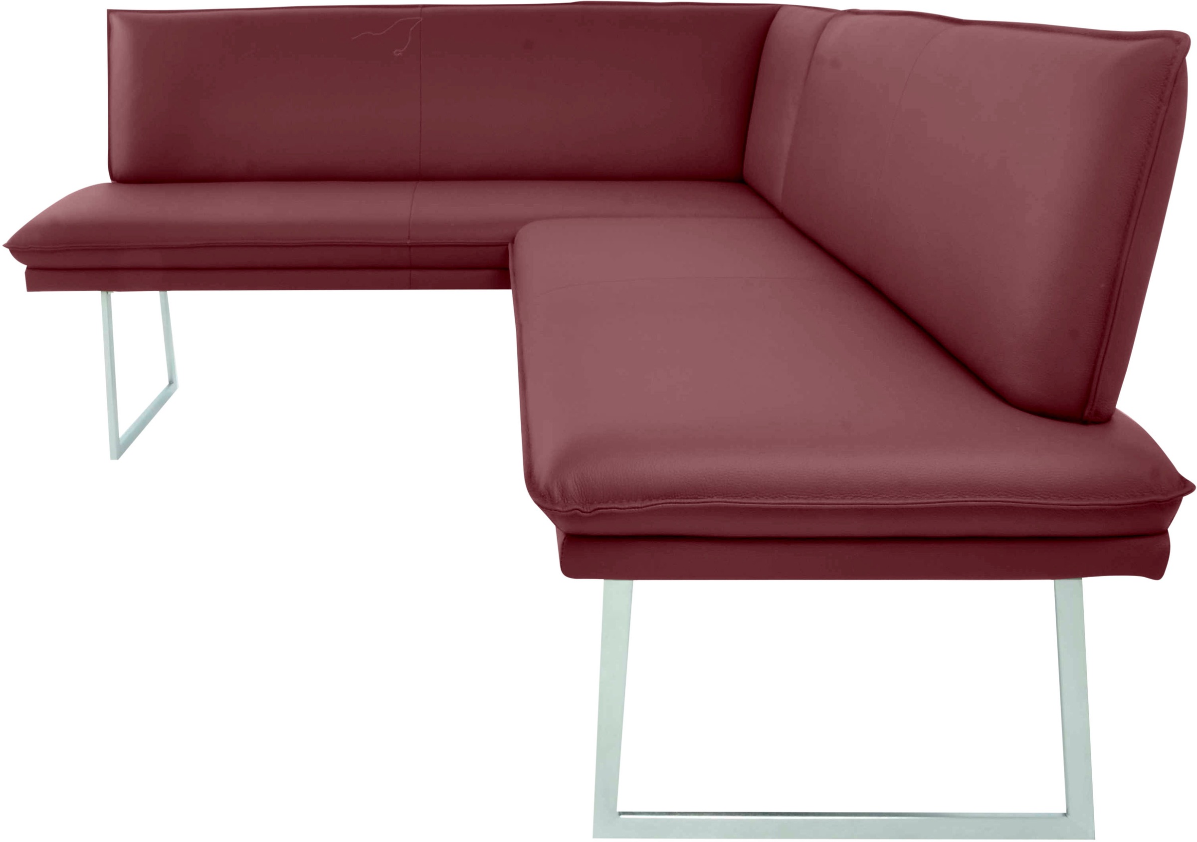 K+W Komfort & Wohnen Eckbank mit Sattlernaht und schmaler Kufe, langer Sche günstig online kaufen