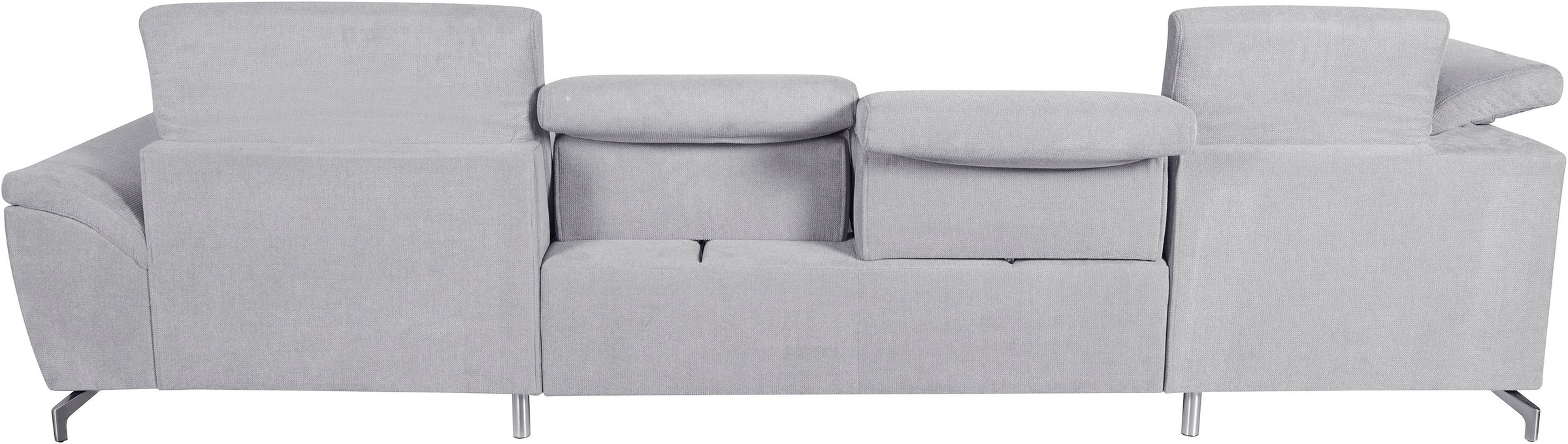 sit&more Wohnlandschaft »Percy U-Form«, 12 cm Fußhöhe, Sitztiefenverstellung, wahlweise in 2 Fußfarben