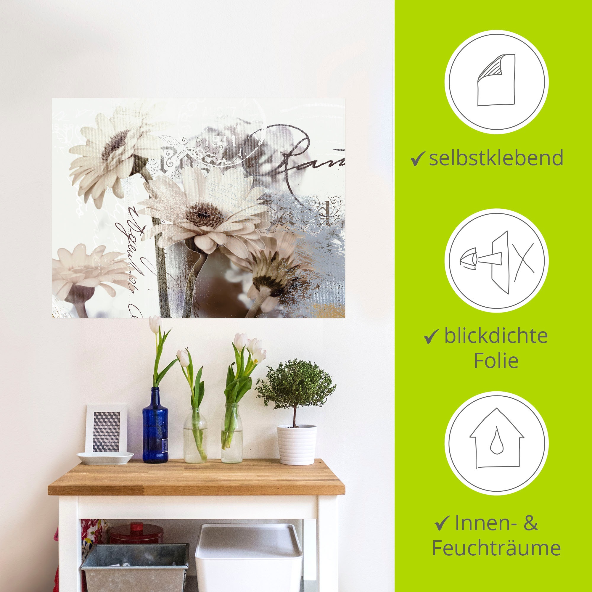 Artland Wandbild »Gerberas_Detail«, Blumenbilder, (1 St.), als Leinwandbild, Poster, Wandaufkleber in verschied. Größen