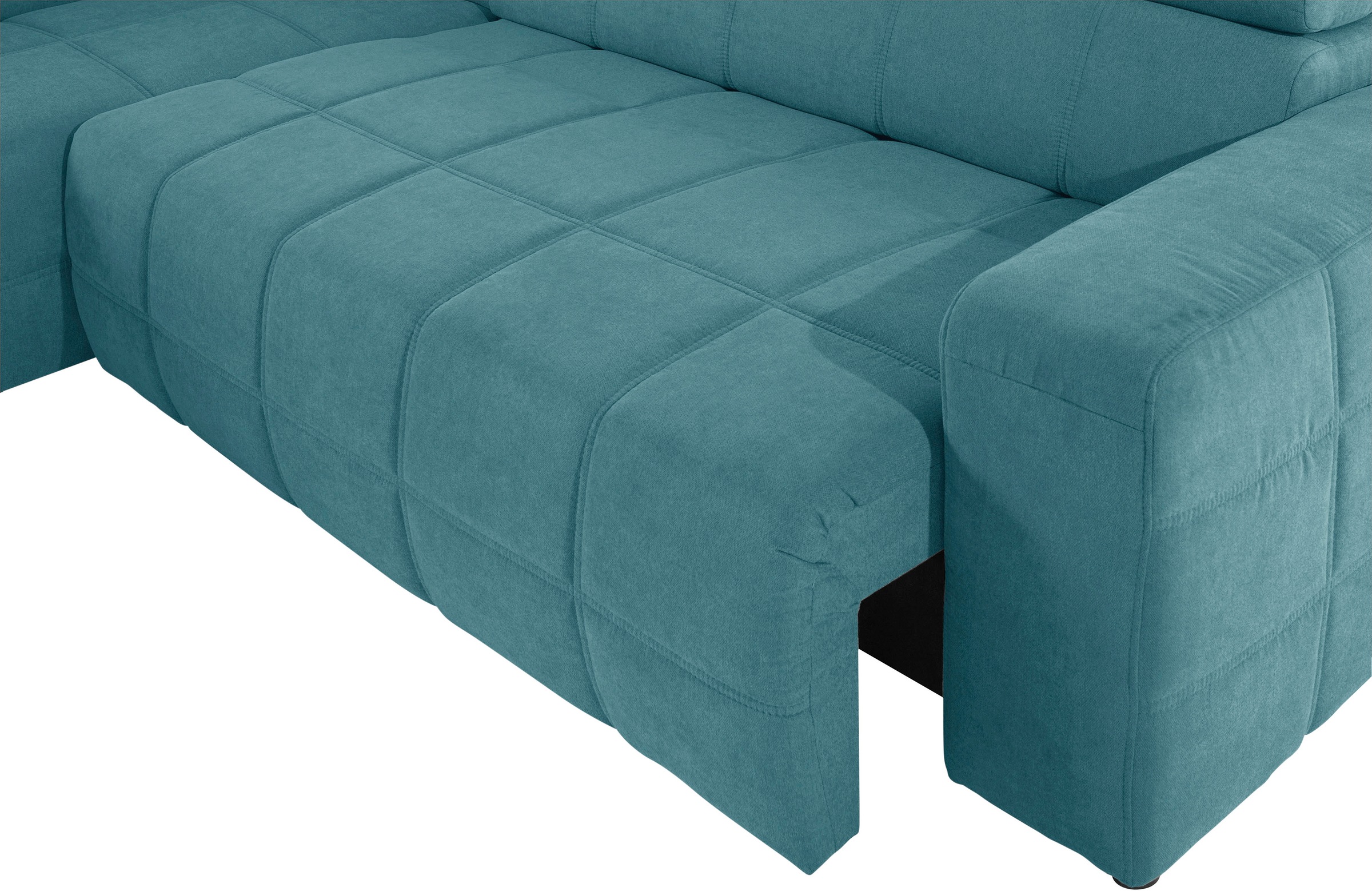 DOMO collection Ecksofa »Brandon L-Form, auch in Leder«, inklusive Kopfteilverstellung, wahlweise mit Sitztiefenverstellung