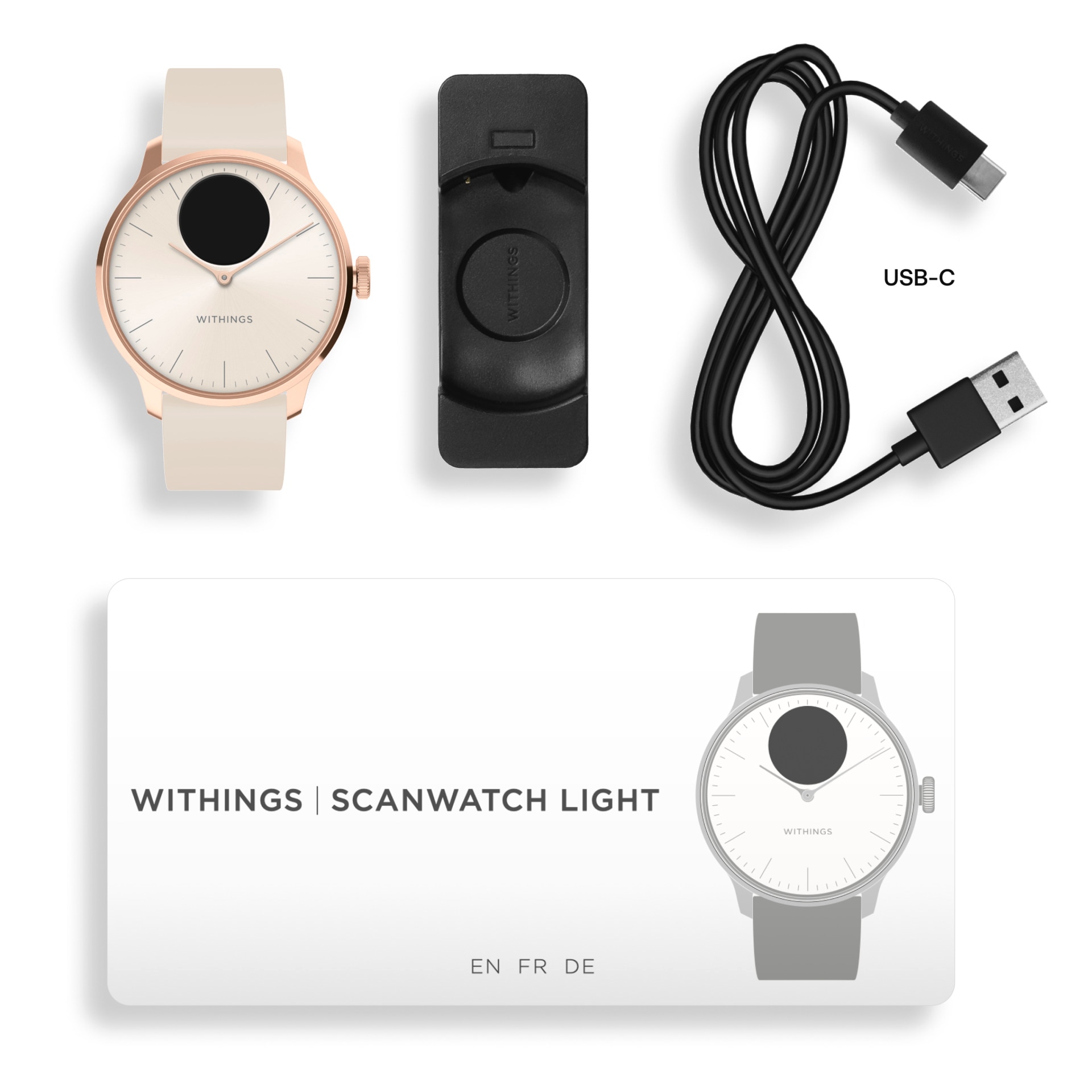 Withings Smartwatch »ScanWatch Light«, (1,6 cm / 0,63 Zoll),)