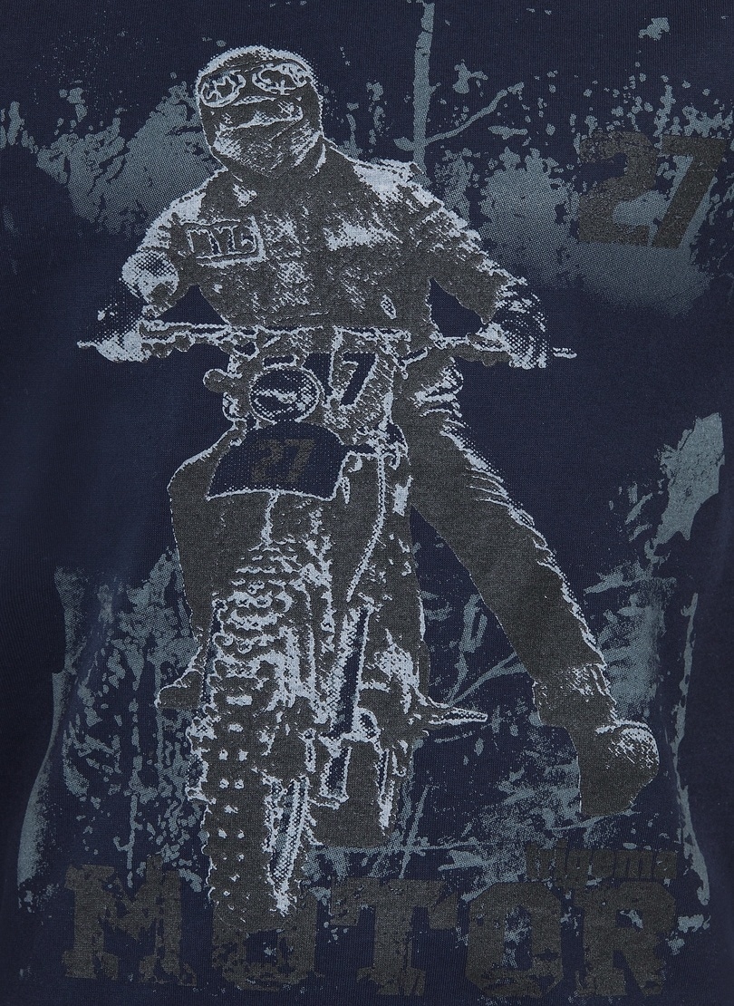 Trigema T-Shirt »TRIGEMA Jungen T-Shirt mit coolem Motorrad-Motiv«, (1 tlg.)