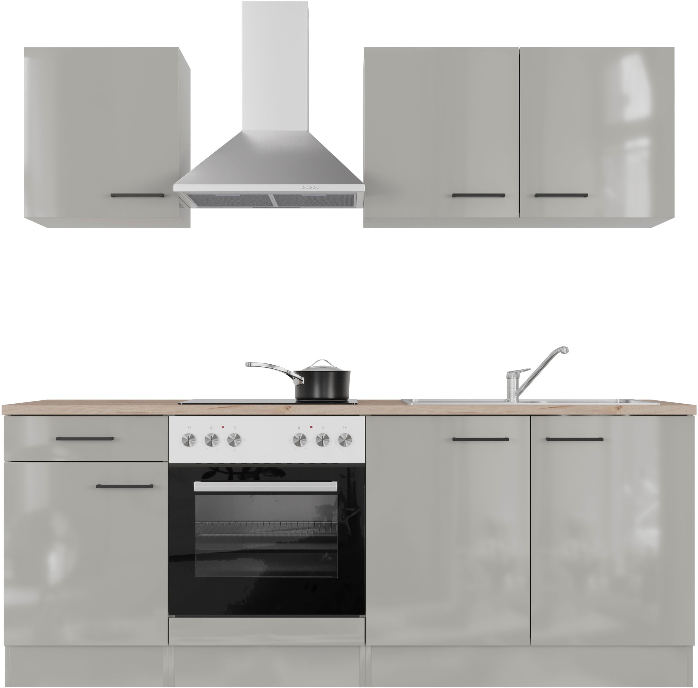 Flex-Well Küchenzeile »Lund« wahlweise mit E-Geräten, Gesamtbreite 210 cm günstig online kaufen