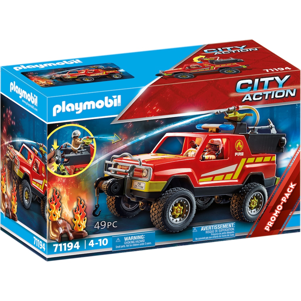 Playmobil® Konstruktions-Spielset »Feuerwehr-Löschtruck (71194), City Action«, (49 St.)