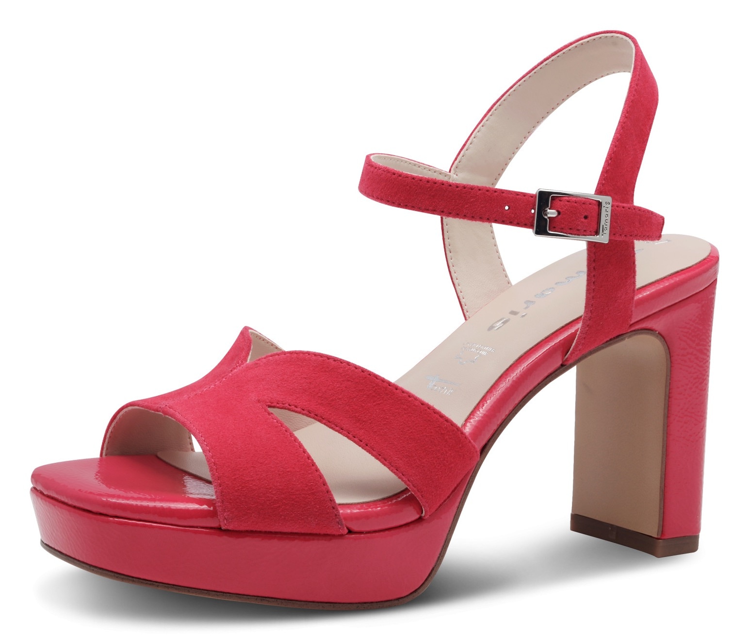 Tamaris High-Heel-Sandalette, Sommerschuh, Abendschuh, Blockabsatz, mit ANTIshokk-Absatz