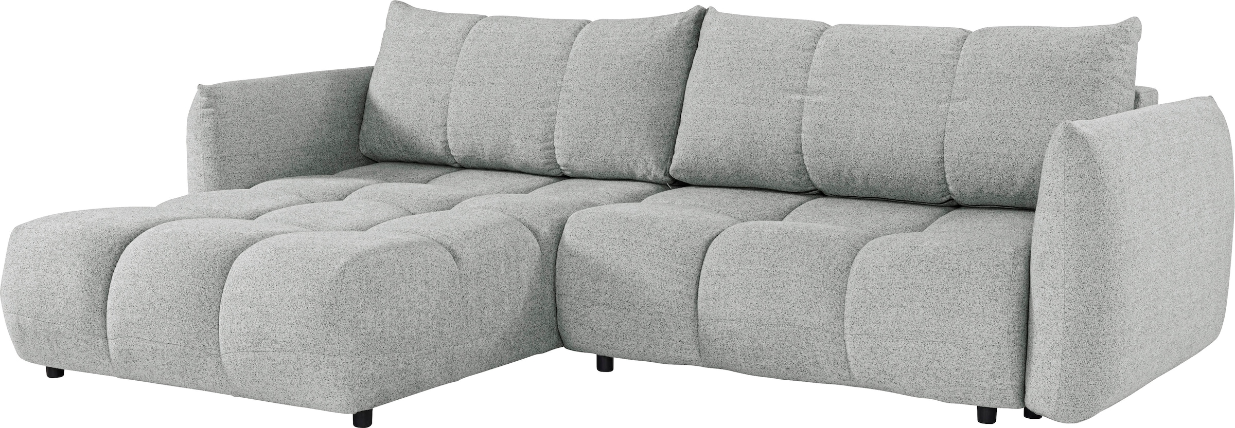 exxpo - sofa fashion Ecksofa »Livonia, B/T: 260/187, modern & praktisch für kleine Räume« Mit Bettfunktion & Bettkasten,hoher Sitzkomfort,inkl. Steppung, L-Form