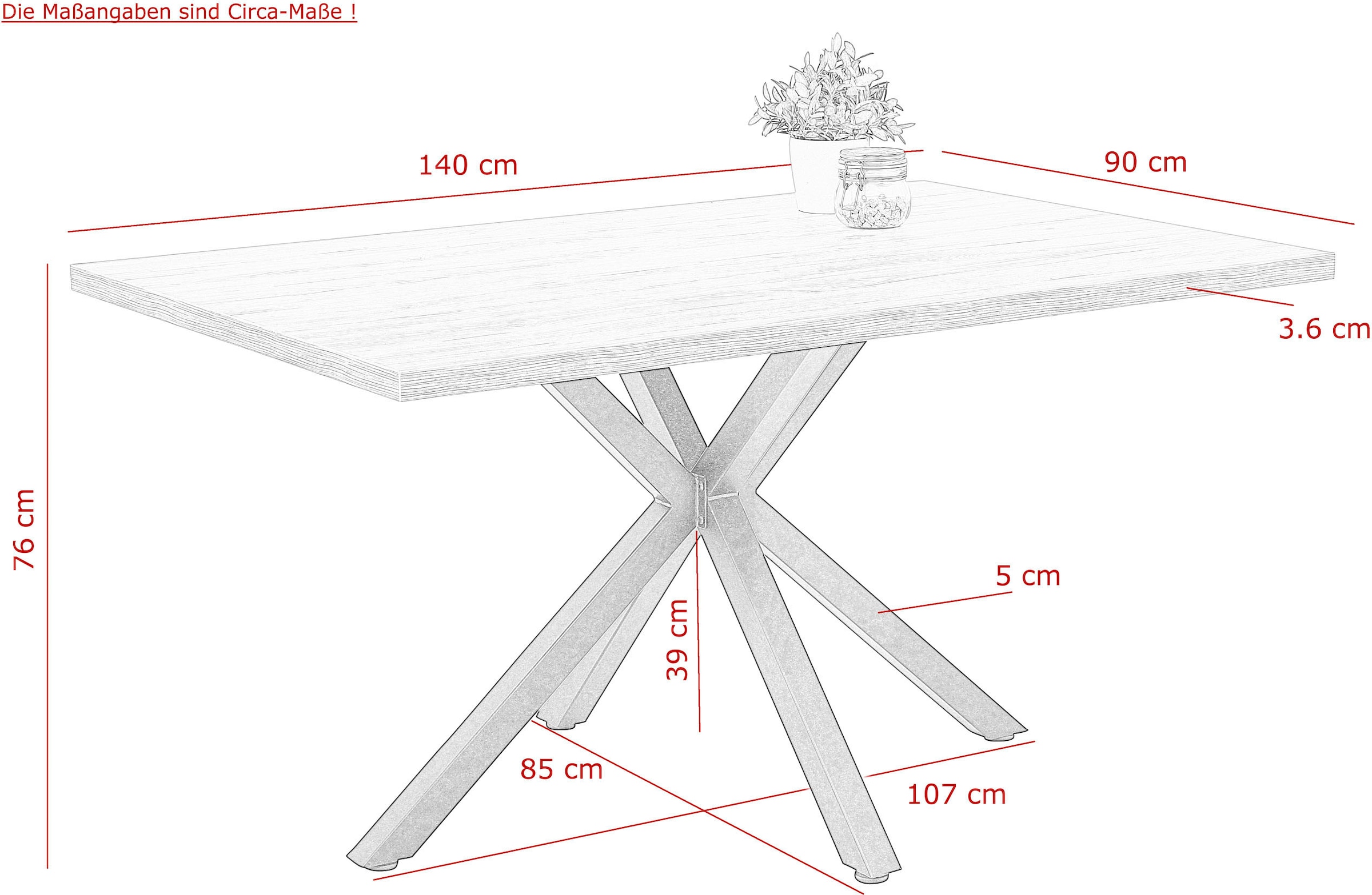 HELA Essgruppe »CLEO Tischgruppe Bestseller«, (Set, 5 tlg., 1 Tisch / 4 Stühle), Schalenstühle Tisch Wohnzimmer Esszimmer