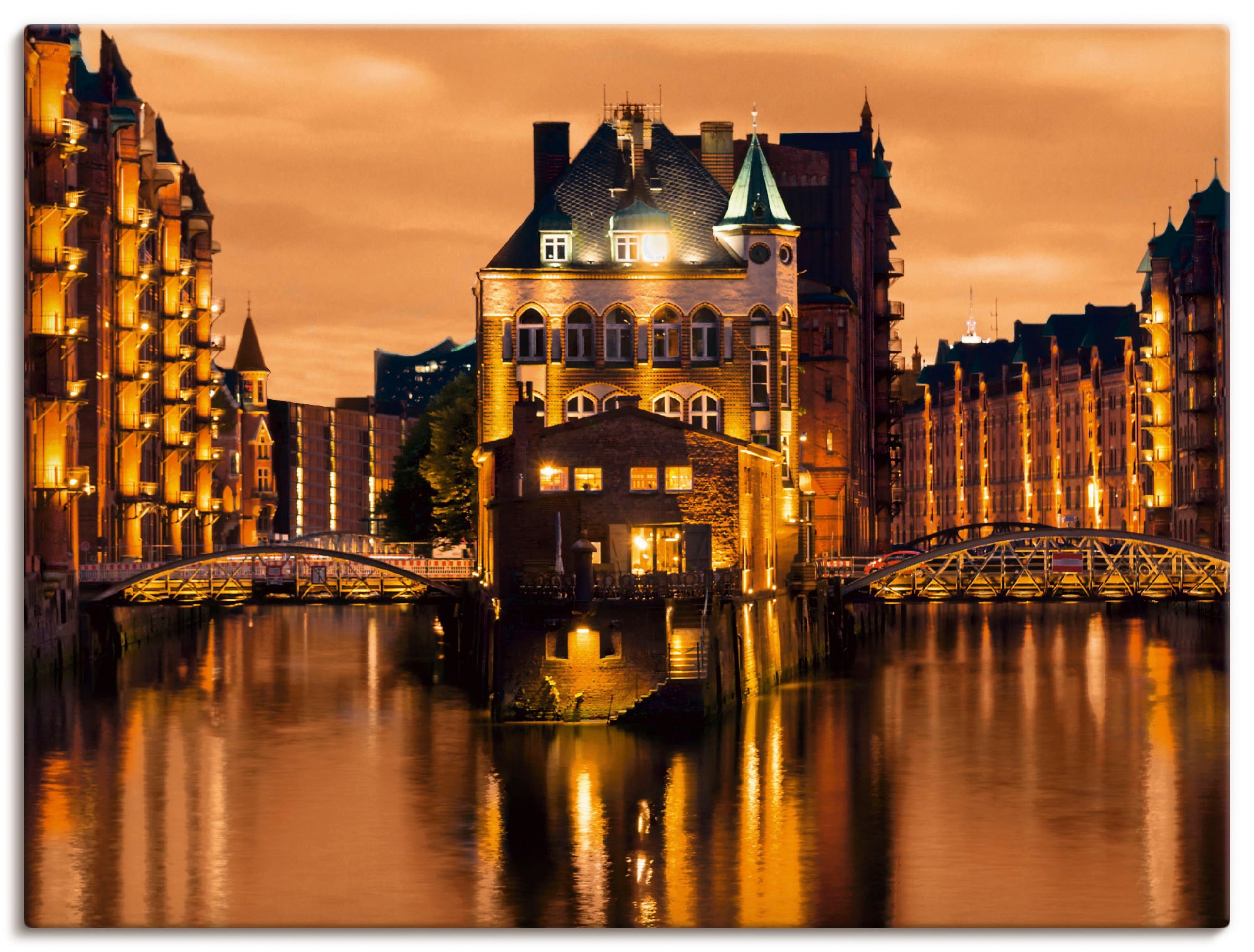 Artland Wandbild »Speicherstadt in Hamburg« Deutschland 1 Stk. tlg. als Alu günstig online kaufen