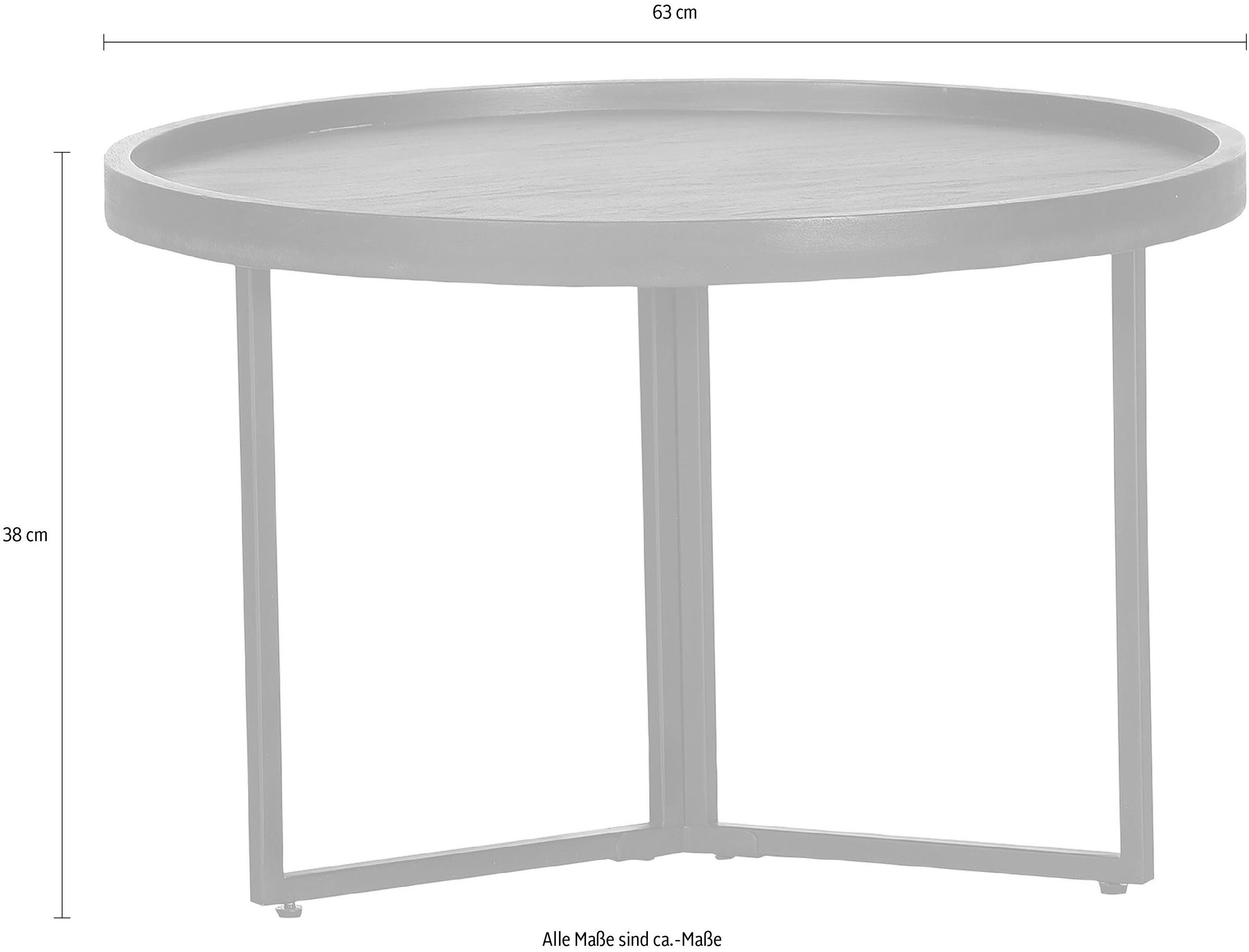 Gutmann Factory Beistelltisch »Grace«, aus Mangoholz