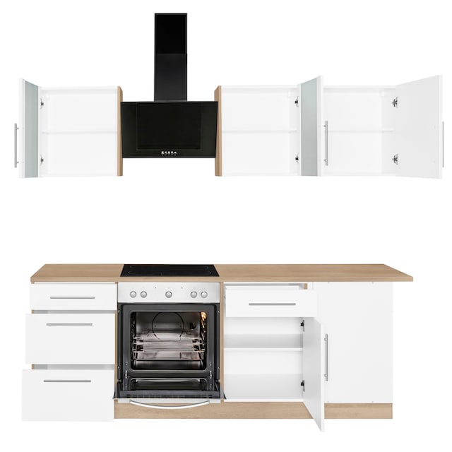 wiho Küchen Winkelküche »Cali«, mit E-Geräten, Stellbreite 220 x 170 cm  jetzt im %Sale