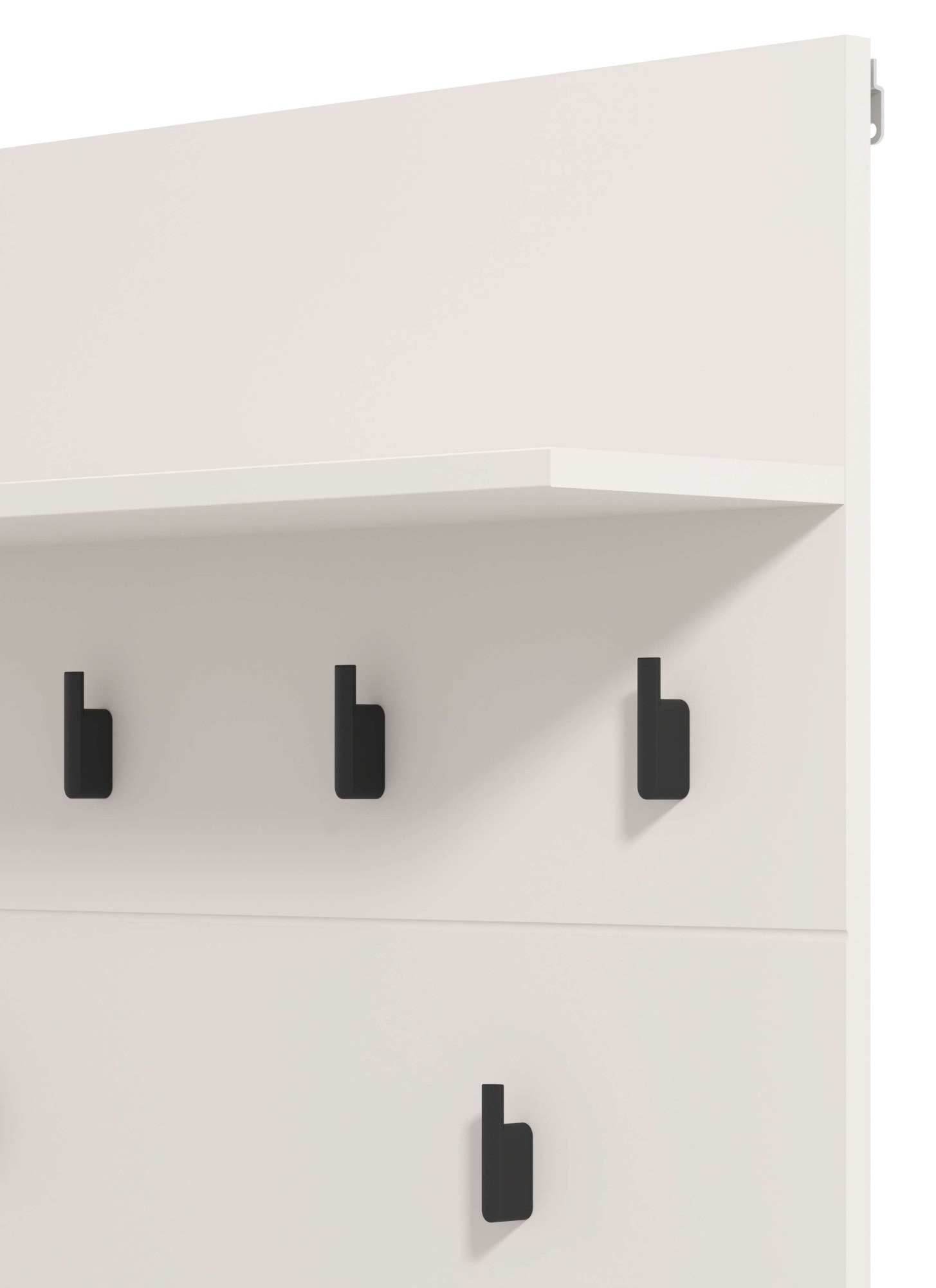 Home affaire Garderobenpaneel »Rathlin, Wandregal Wandpaneel, Wandgarderobe praktisch & stillvoll« mit 6 Kleiderhaken und Ablage für Accessoires, Breite 77 cm